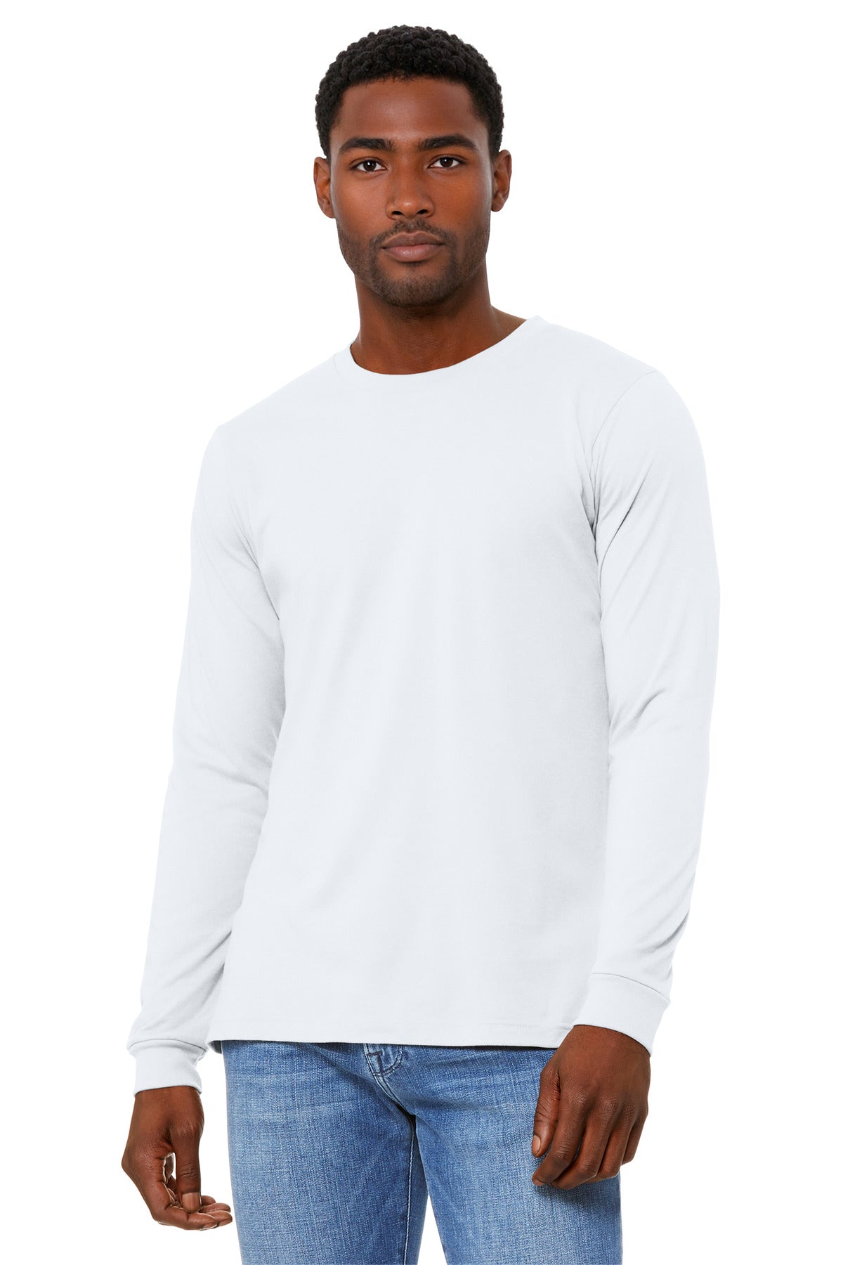 Custom Embroidery or DTF Print - BELLA+CANVAS ® Unisex Heather CVC Long Sleeve Tee BC3501CVC