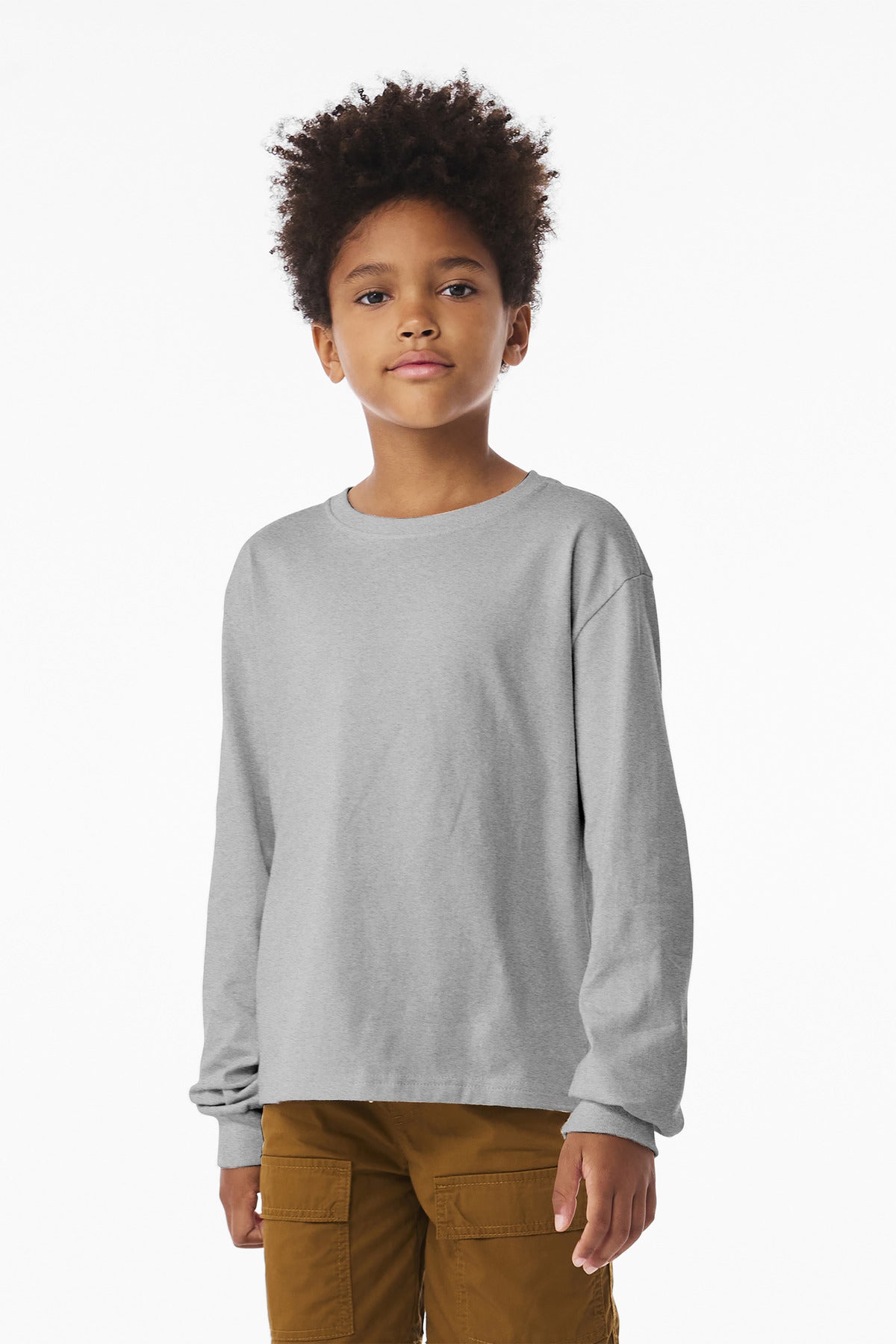 Custom Embroidery or DTF Print - BELLA+CANVAS ® Youth 6-Ounce Heavyweight Long Sleeve Tee BC3511Y