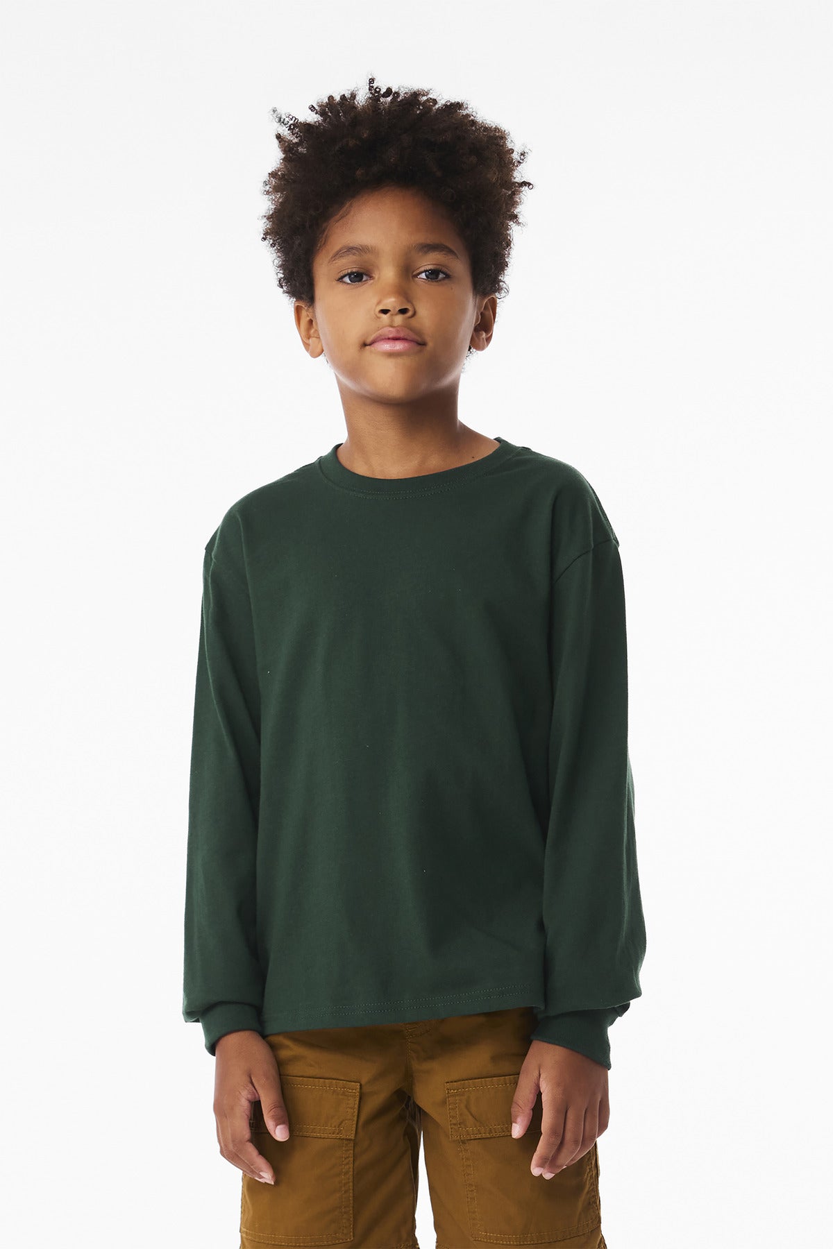 Custom Embroidery or DTF Print - BELLA+CANVAS ® Youth 6-Ounce Heavyweight Long Sleeve Tee BC3511Y
