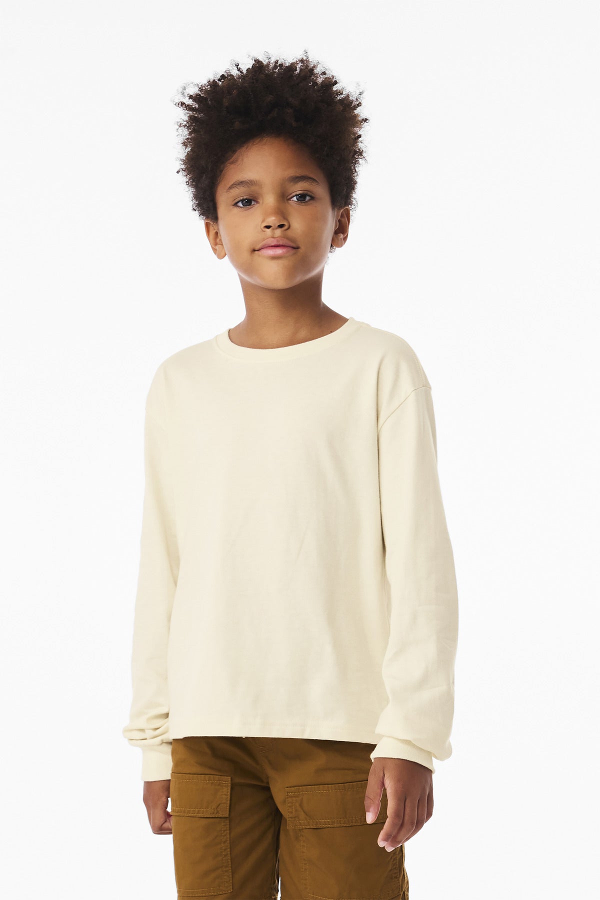 Custom Embroidery or DTF Print - BELLA+CANVAS ® Youth 6-Ounce Heavyweight Long Sleeve Tee BC3511Y