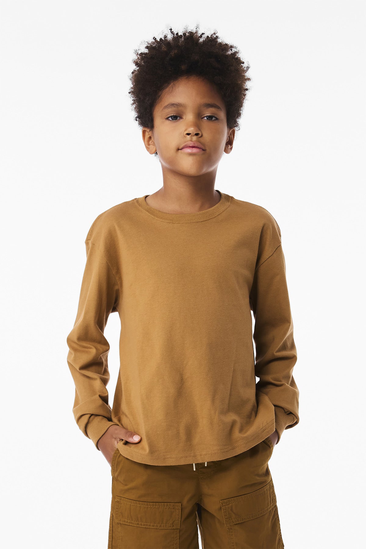 Custom Embroidery or DTF Print - BELLA+CANVAS ® Youth 6-Ounce Heavyweight Long Sleeve Tee BC3511Y