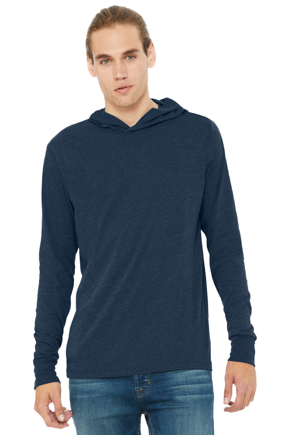 Custom Embroidery or DTF Print - BELLA+CANVAS ® Unisex Jersey Long Sleeve Hoodie. BC3512