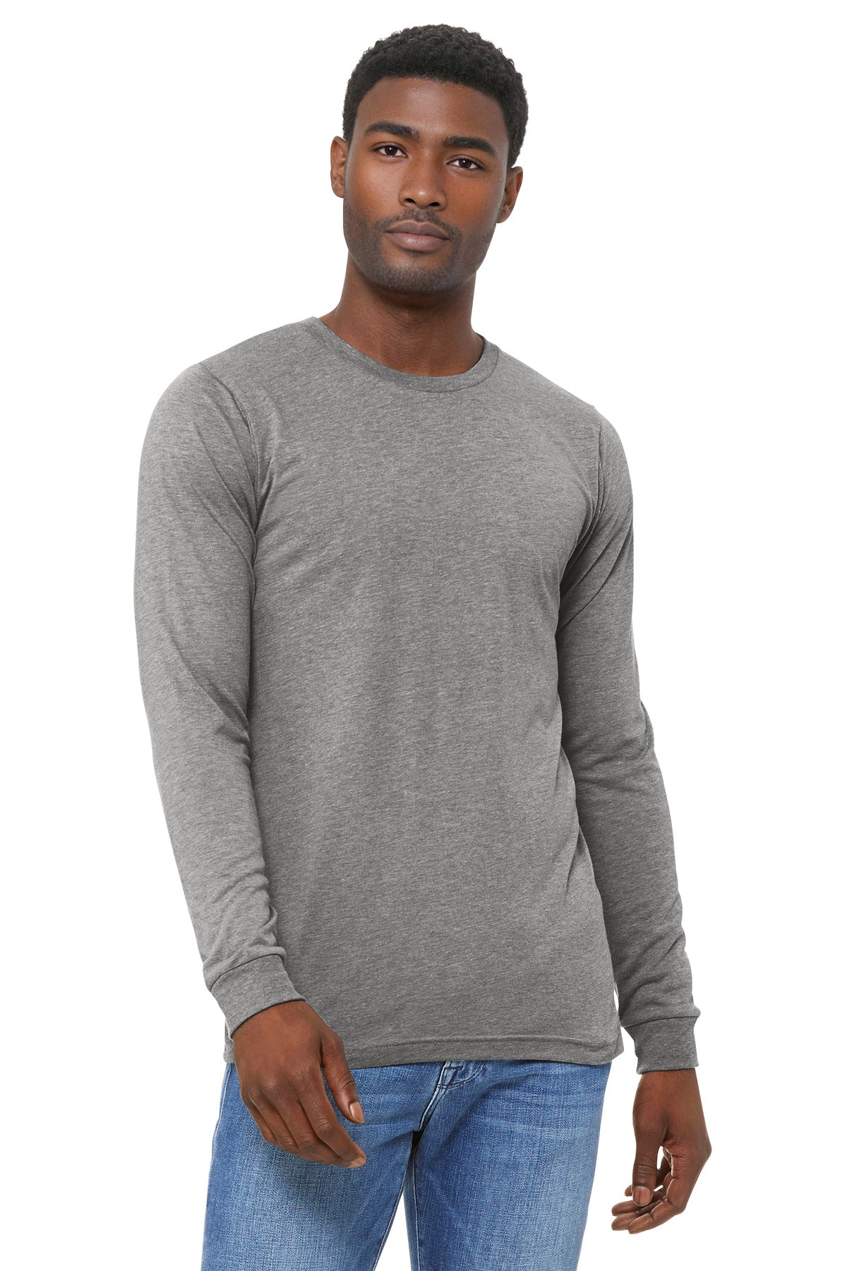 Custom Embroidery or DTF Print - BELLA+CANVAS ® Unisex Triblend Long Sleeve Tee BC3513