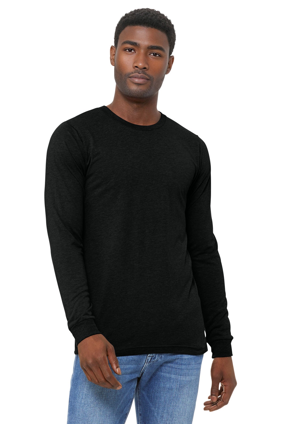 Custom Embroidery or DTF Print - BELLA+CANVAS ® Unisex Triblend Long Sleeve Tee BC3513
