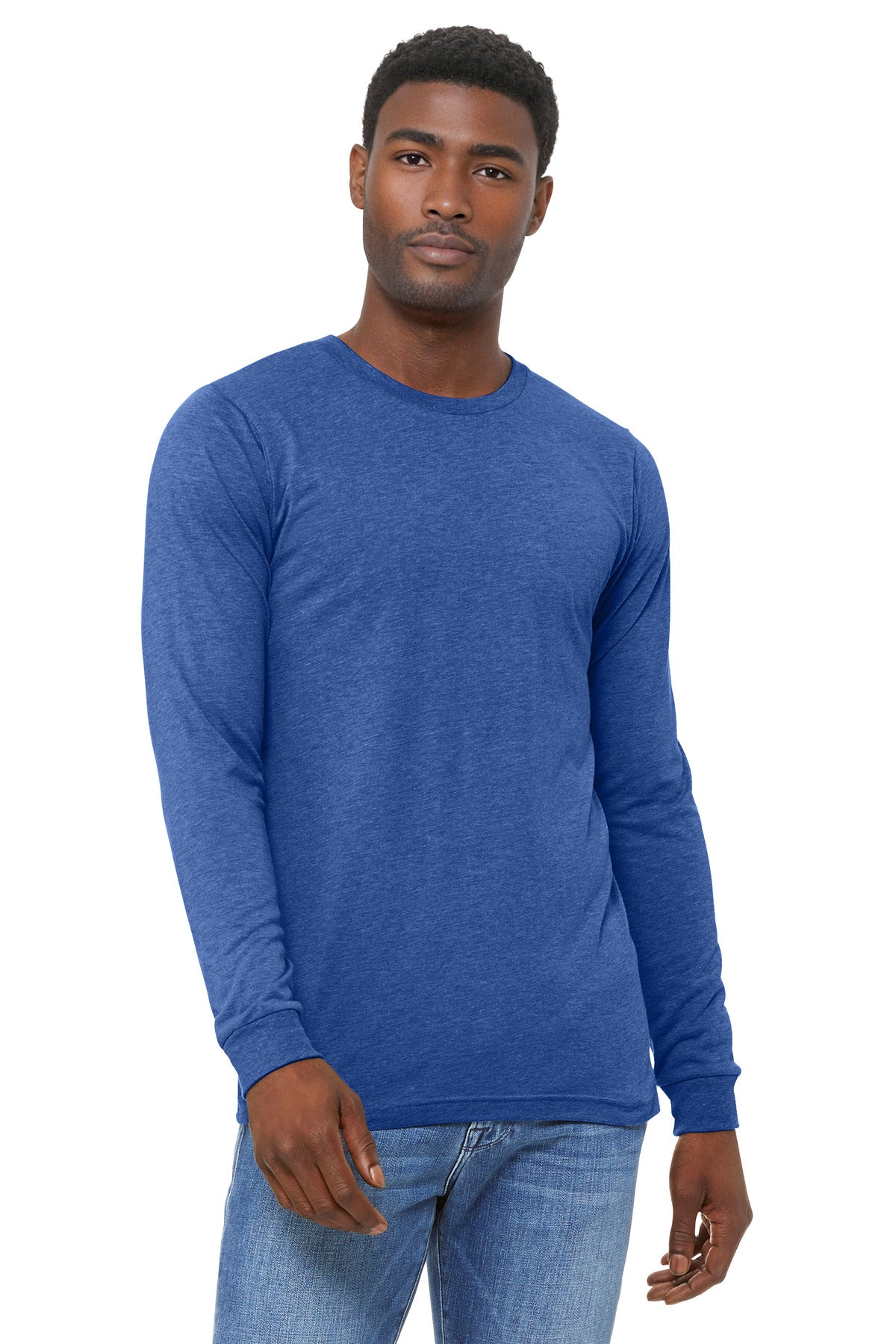 Custom Embroidery or DTF Print - BELLA+CANVAS ® Unisex Triblend Long Sleeve Tee BC3513