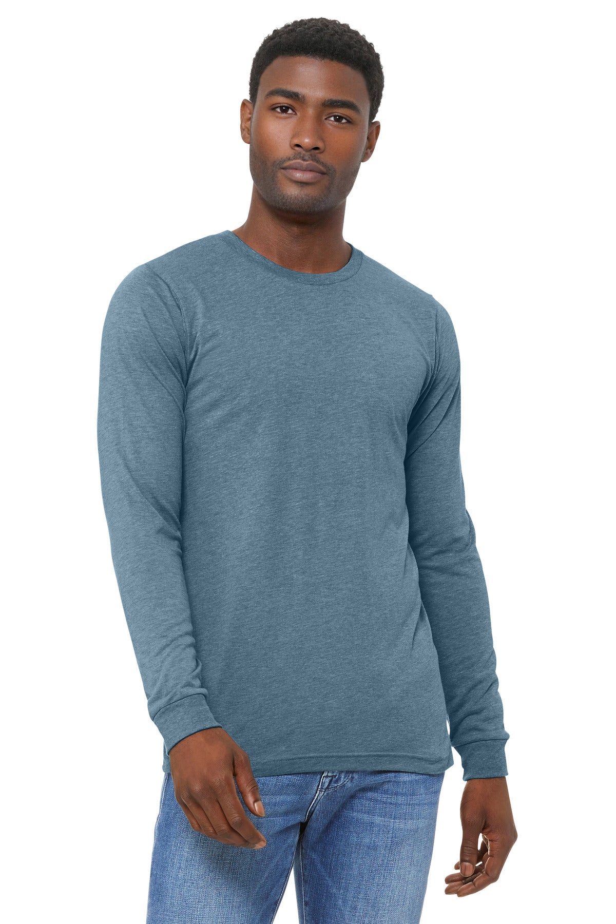 Custom Embroidery or DTF Print - BELLA+CANVAS ® Unisex Triblend Long Sleeve Tee BC3513