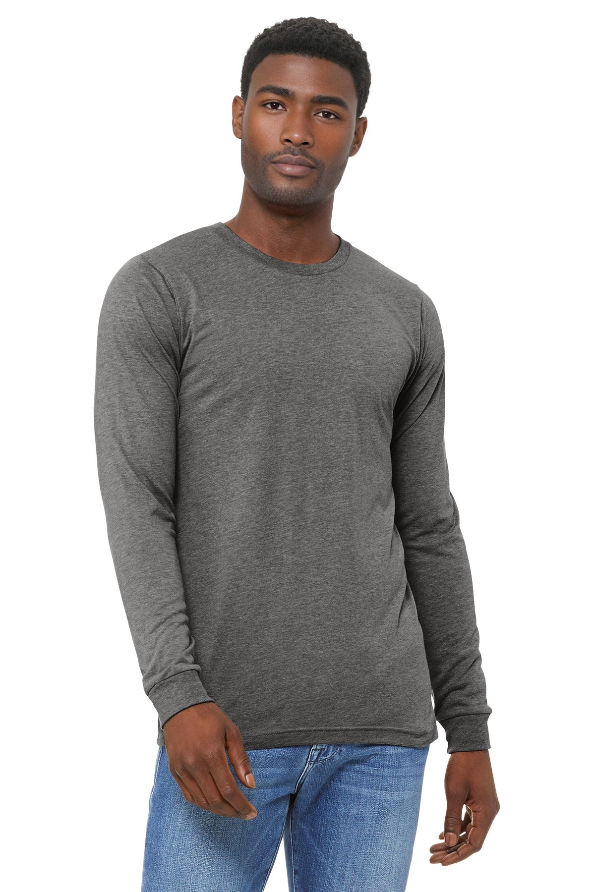 Custom Embroidery or DTF Print - BELLA+CANVAS ® Unisex Triblend Long Sleeve Tee BC3513