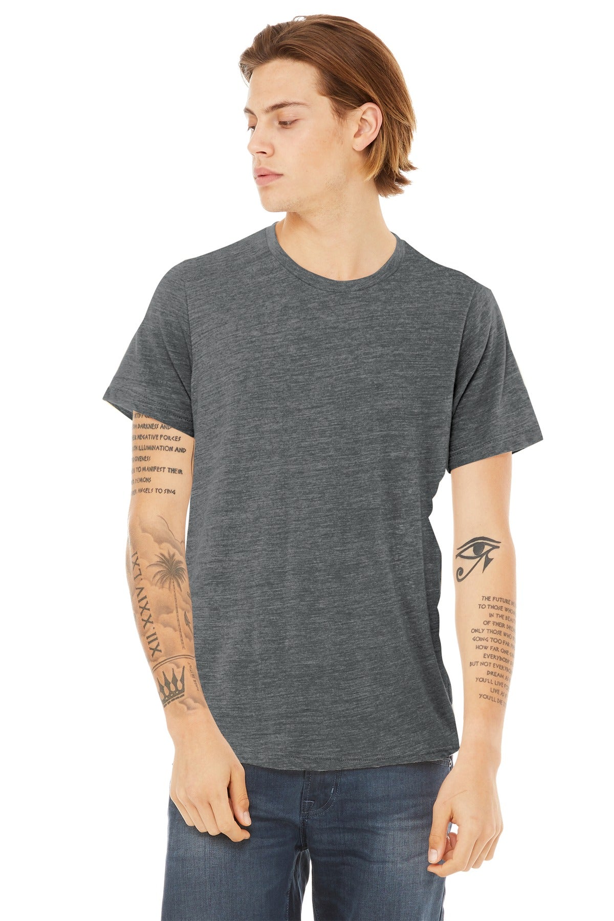 Custom Embroidery or DTF Print - BELLA+CANVAS ® Unisex Poly-Cotton Short Sleeve Tee. BC3650