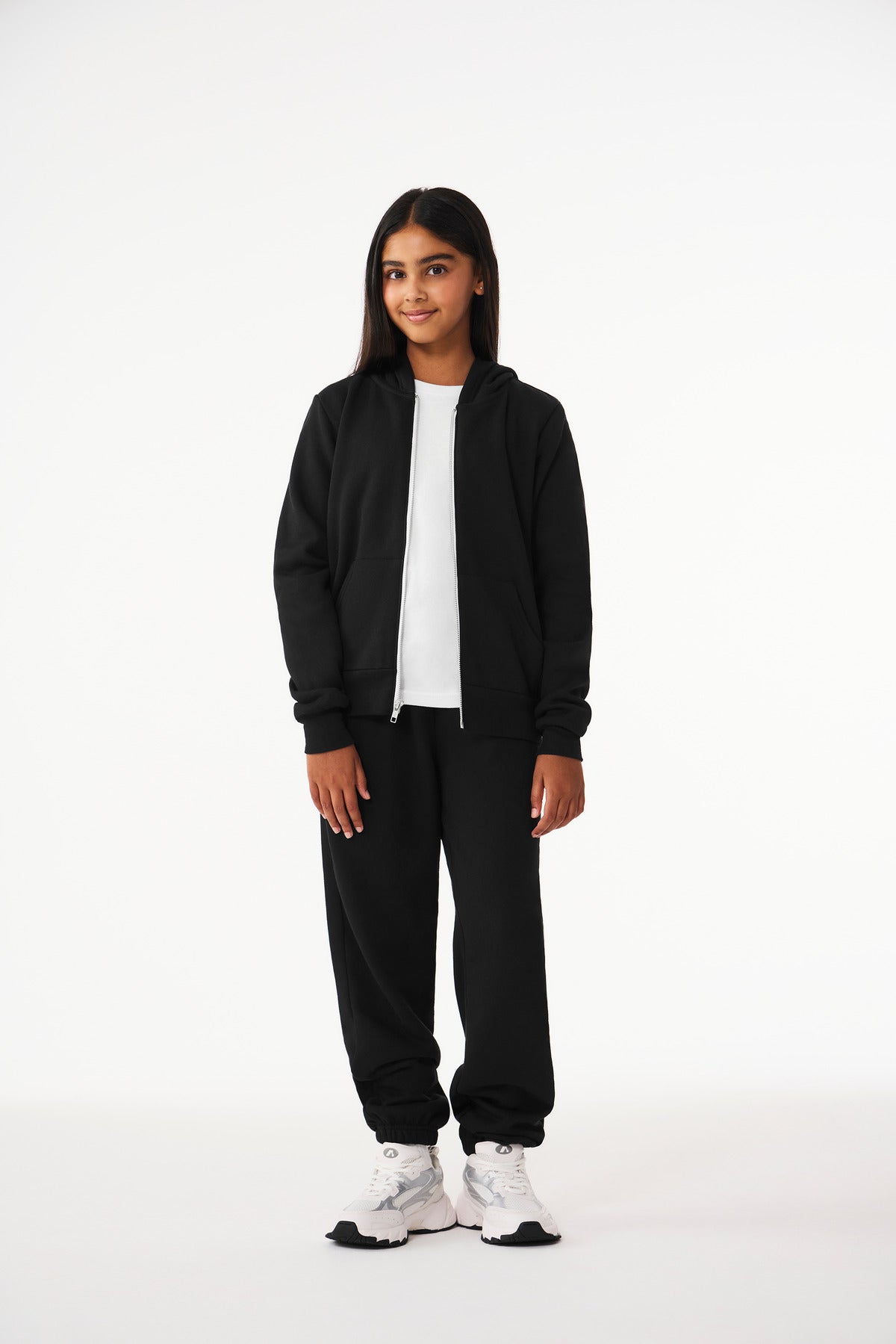 Custom Embroidery or DTF Print - BELLA+CANVAS ® Youth Sponge Fleece Full-Zip Hooded Sweatshirt BC3739Y