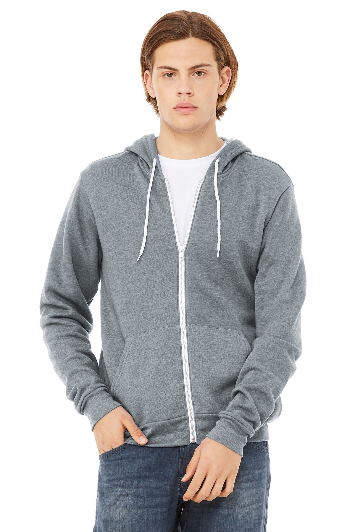 Custom Embroidery or DTF Print - BELLA+CANVAS ® Unisex Sponge Fleece Full-Zip Hoodie. BC3739
