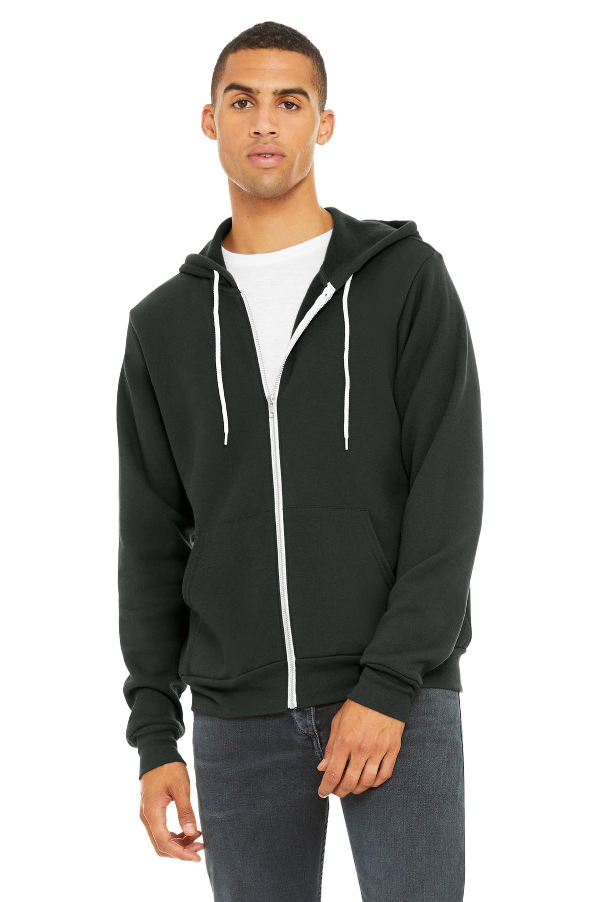 Custom Embroidery or DTF Print - BELLA+CANVAS ® Unisex Sponge Fleece Full-Zip Hoodie. BC3739