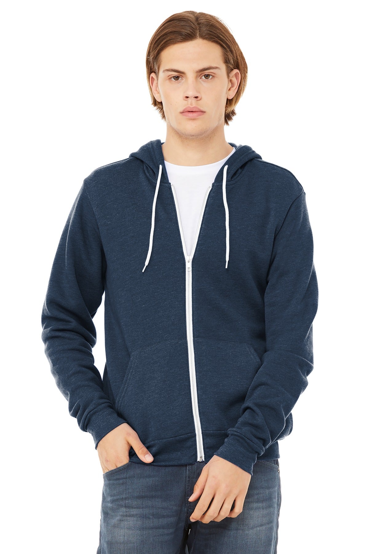 Custom Embroidery or DTF Print - BELLA+CANVAS ® Unisex Sponge Fleece Full-Zip Hoodie. BC3739