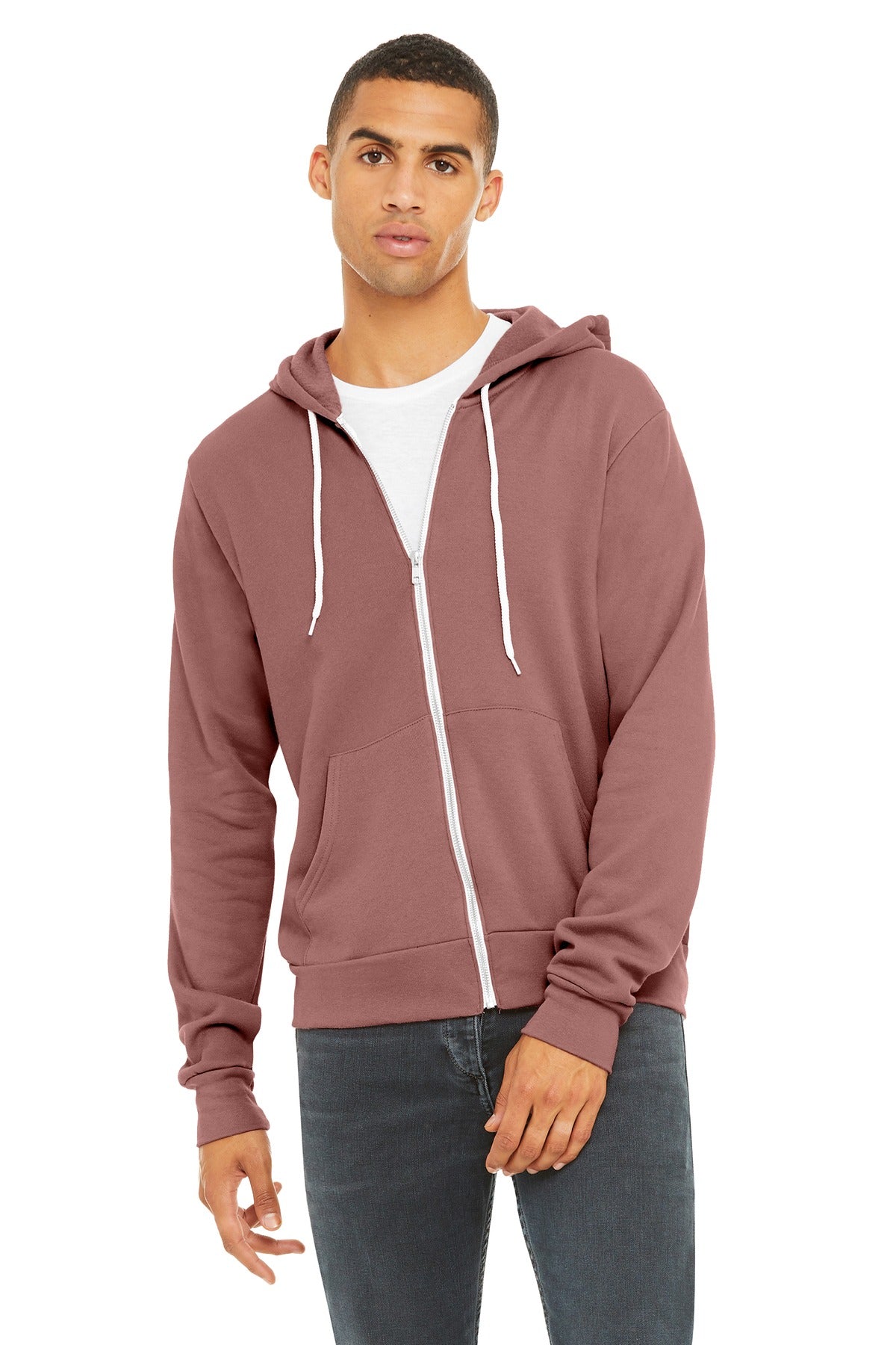 Custom Embroidery or DTF Print - BELLA+CANVAS ® Unisex Sponge Fleece Full-Zip Hoodie. BC3739