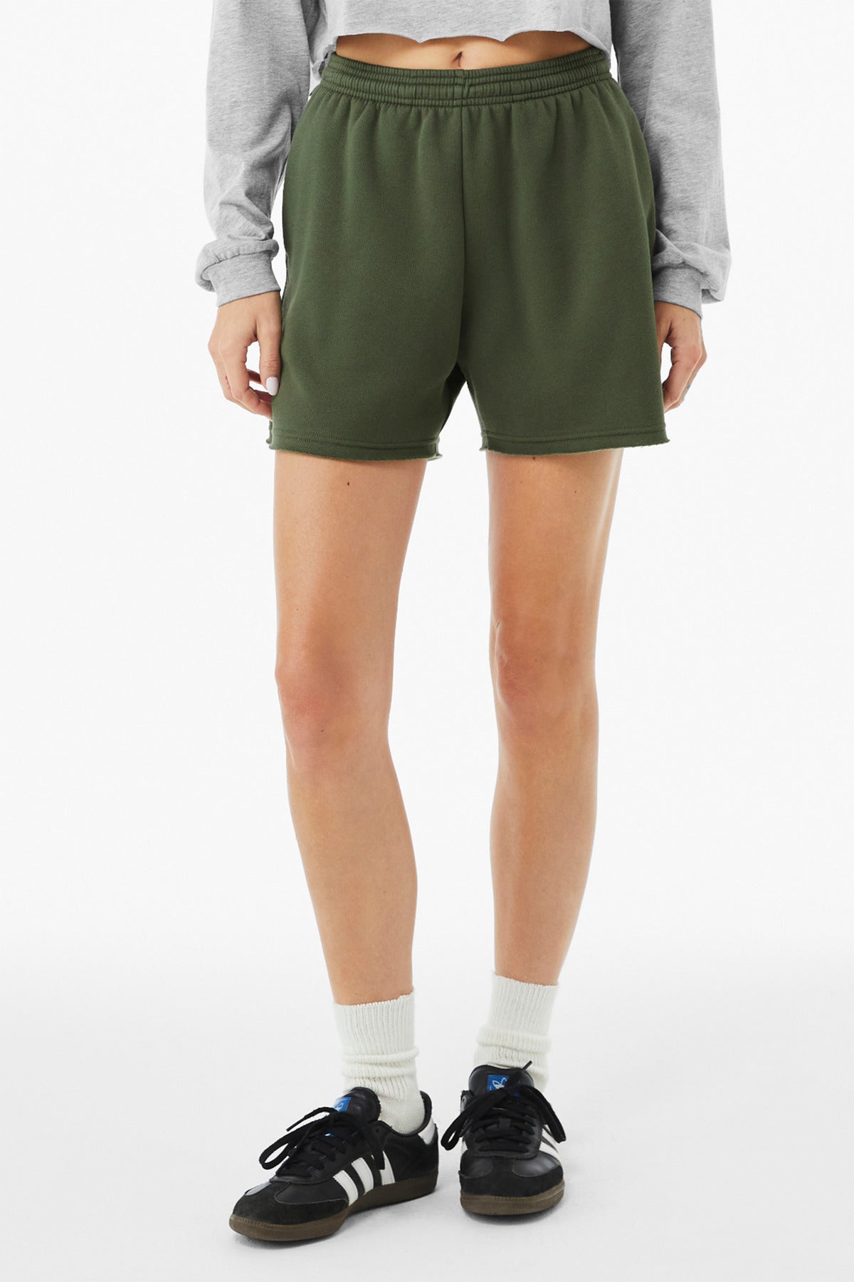 Custom Embroidery or DTF Print - BELLA+CANVAS ® Women's Cutoff Sweatshort BC3787