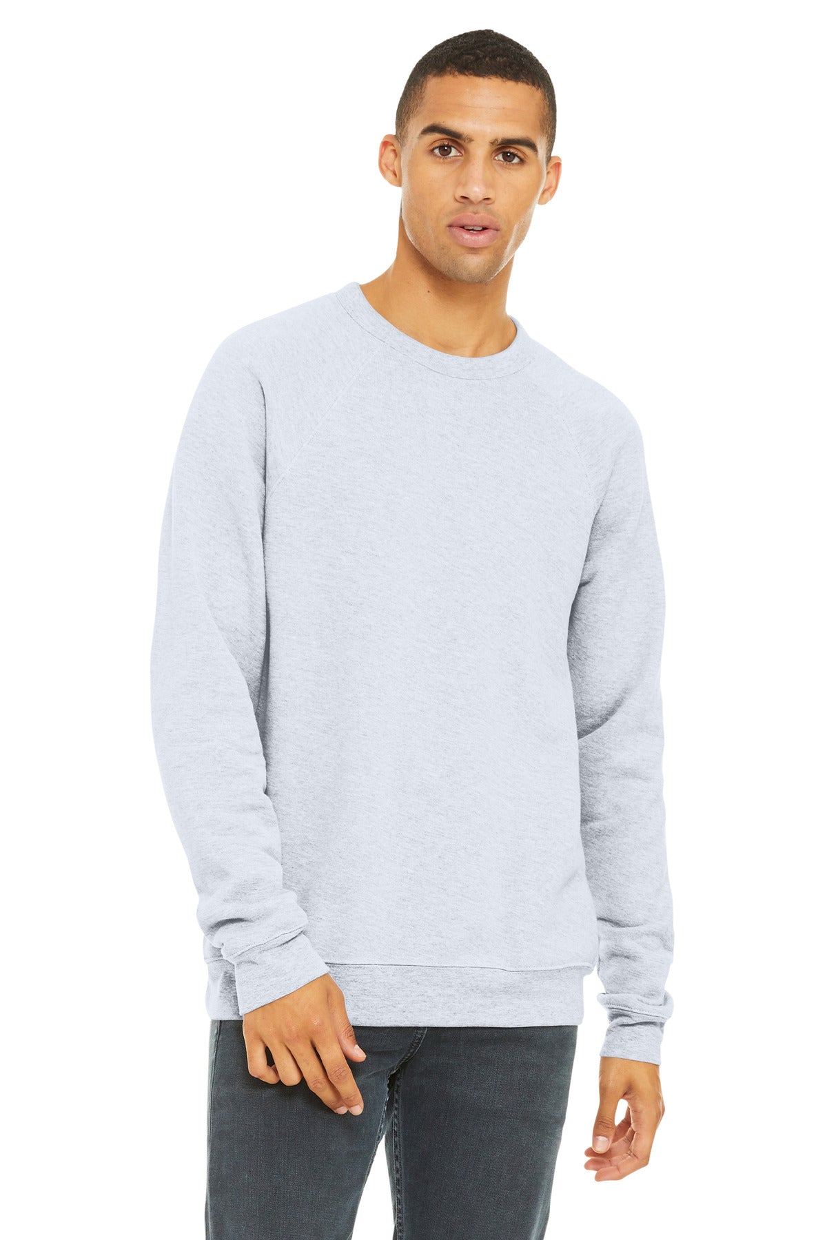 Custom Embroidery or DTF Print - BELLA+CANVAS ® Unisex Sponge Fleece Raglan Sweatshirt. BC3901