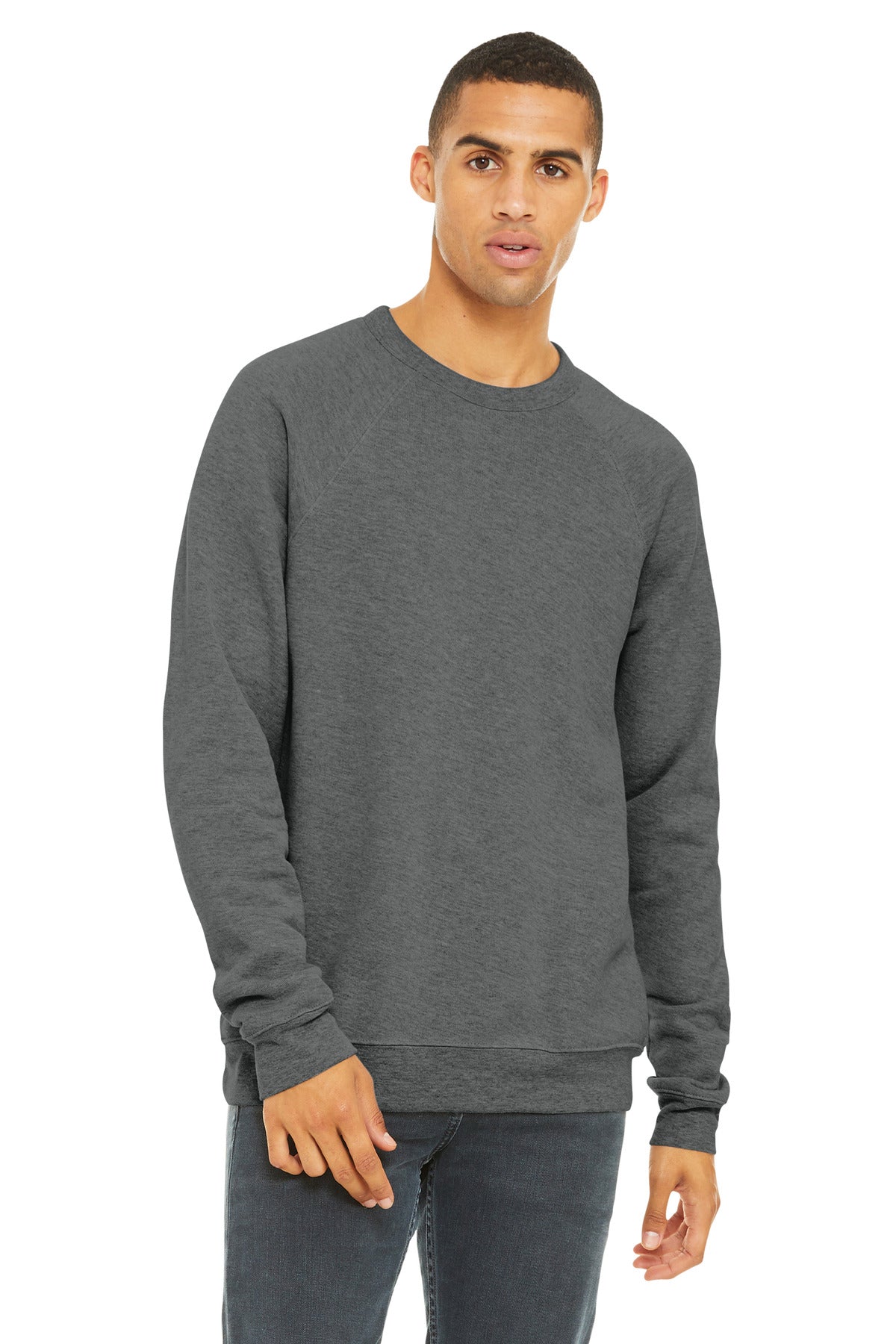 Custom Embroidery or DTF Print - BELLA+CANVAS ® Unisex Sponge Fleece Raglan Sweatshirt. BC3901