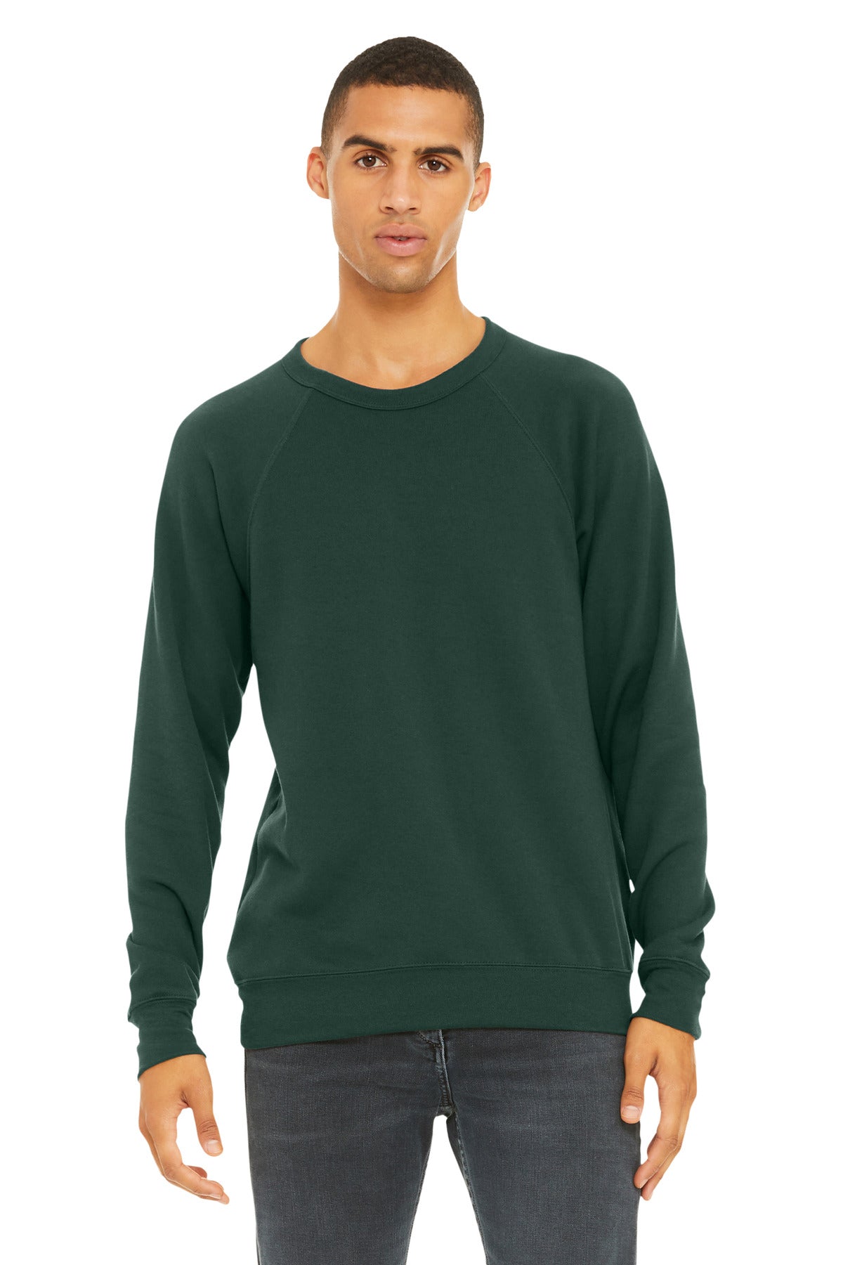 Custom Embroidery or DTF Print - BELLA+CANVAS ® Unisex Sponge Fleece Raglan Sweatshirt. BC3901