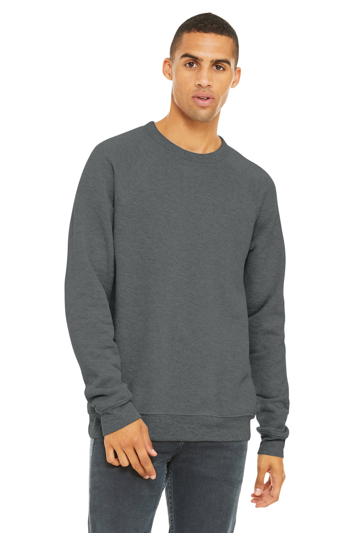 Custom Embroidery or DTF Print - BELLA+CANVAS ® Unisex Sponge Fleece Raglan Sweatshirt. BC3901