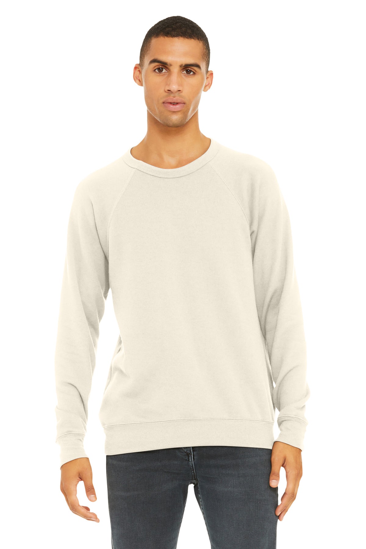Custom Embroidery or DTF Print - BELLA+CANVAS ® Unisex Sponge Fleece Raglan Sweatshirt. BC3901