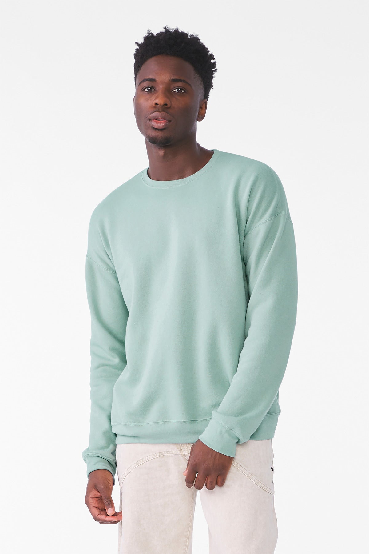 Custom Embroidery or DTF Print - BELLA+CANVAS ® Unisex Sponge Fleece Drop Shoulder Sweatshirt. BC3945