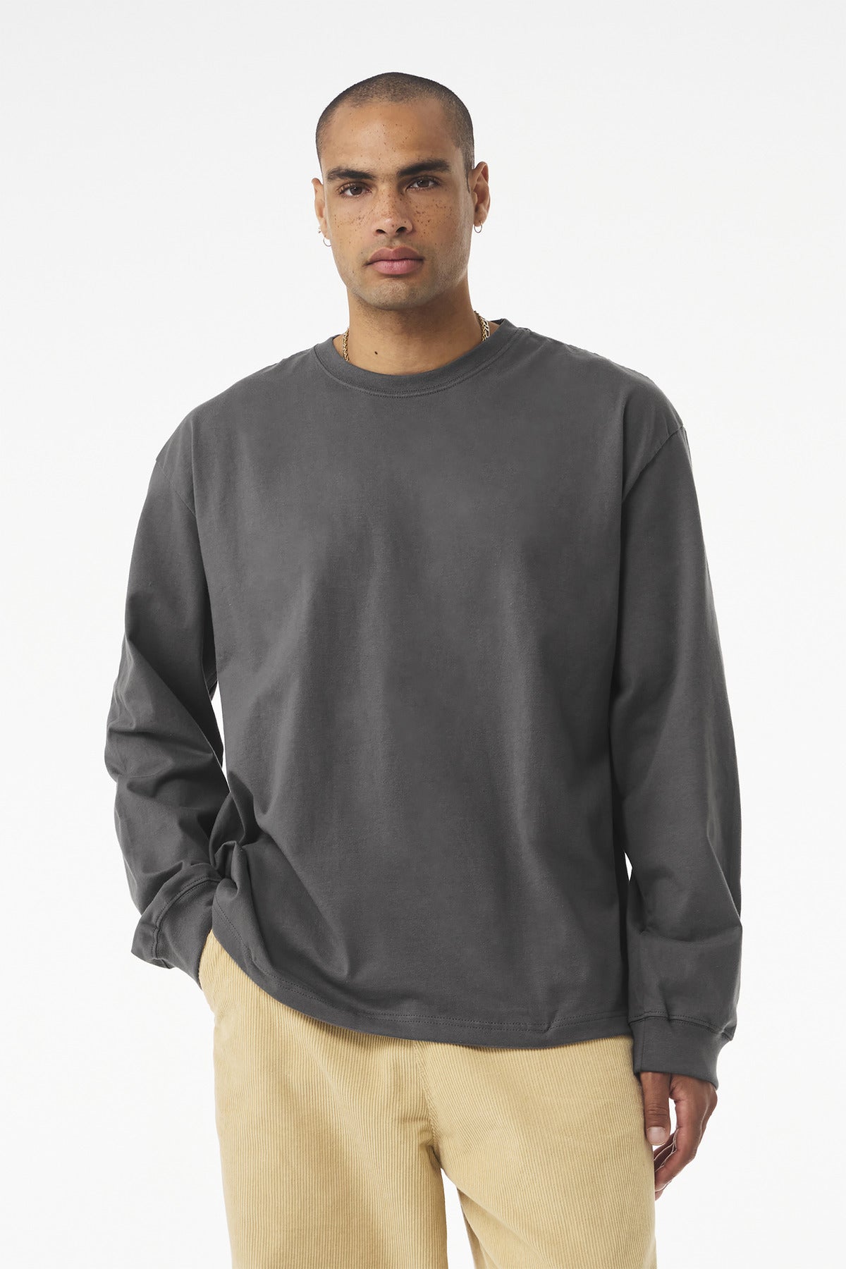 Custom Embroidery or DTF Print - BELLA+CANVAS ® Unisex 7.5-Ounce Heavyweight Long Sleeve Tee BC4651
