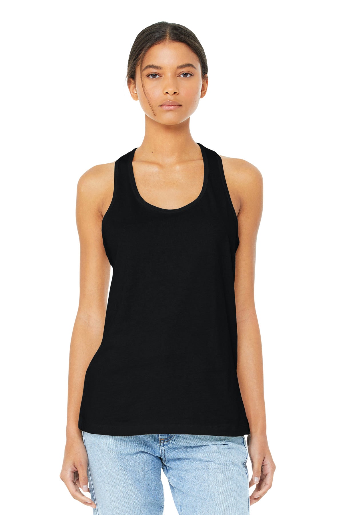 Custom Embroidery or DTF Print - BELLA+CANVAS ® Women's Jersey Racerback Tank. BC6008