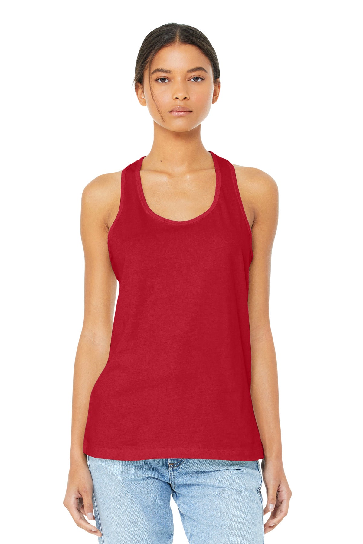 Custom Embroidery or DTF Print - BELLA+CANVAS ® Women's Jersey Racerback Tank. BC6008