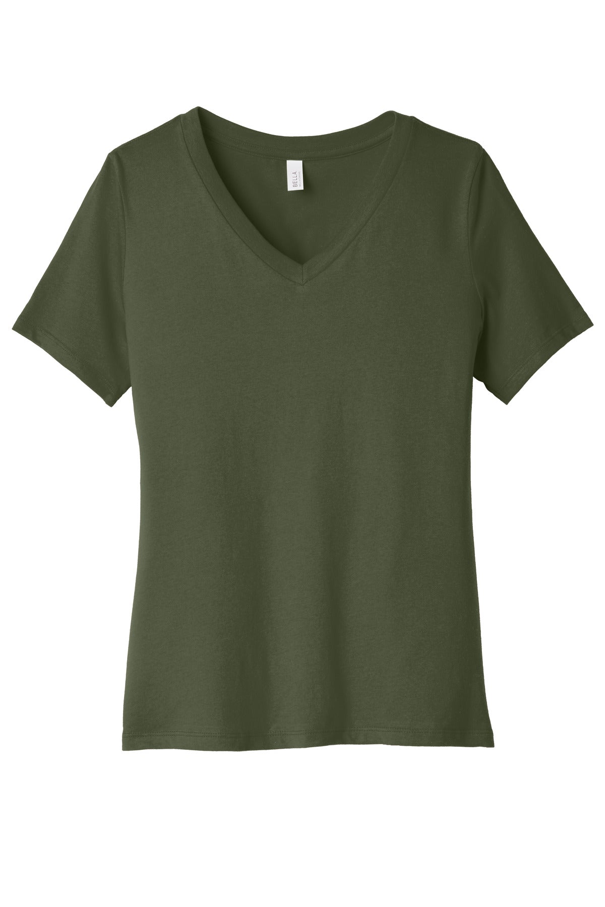 Custom Embroidery or DTF Print - BELLA+CANVAS ® Women's Relaxed Jersey Short Sleeve V-Neck Tee. BC6405