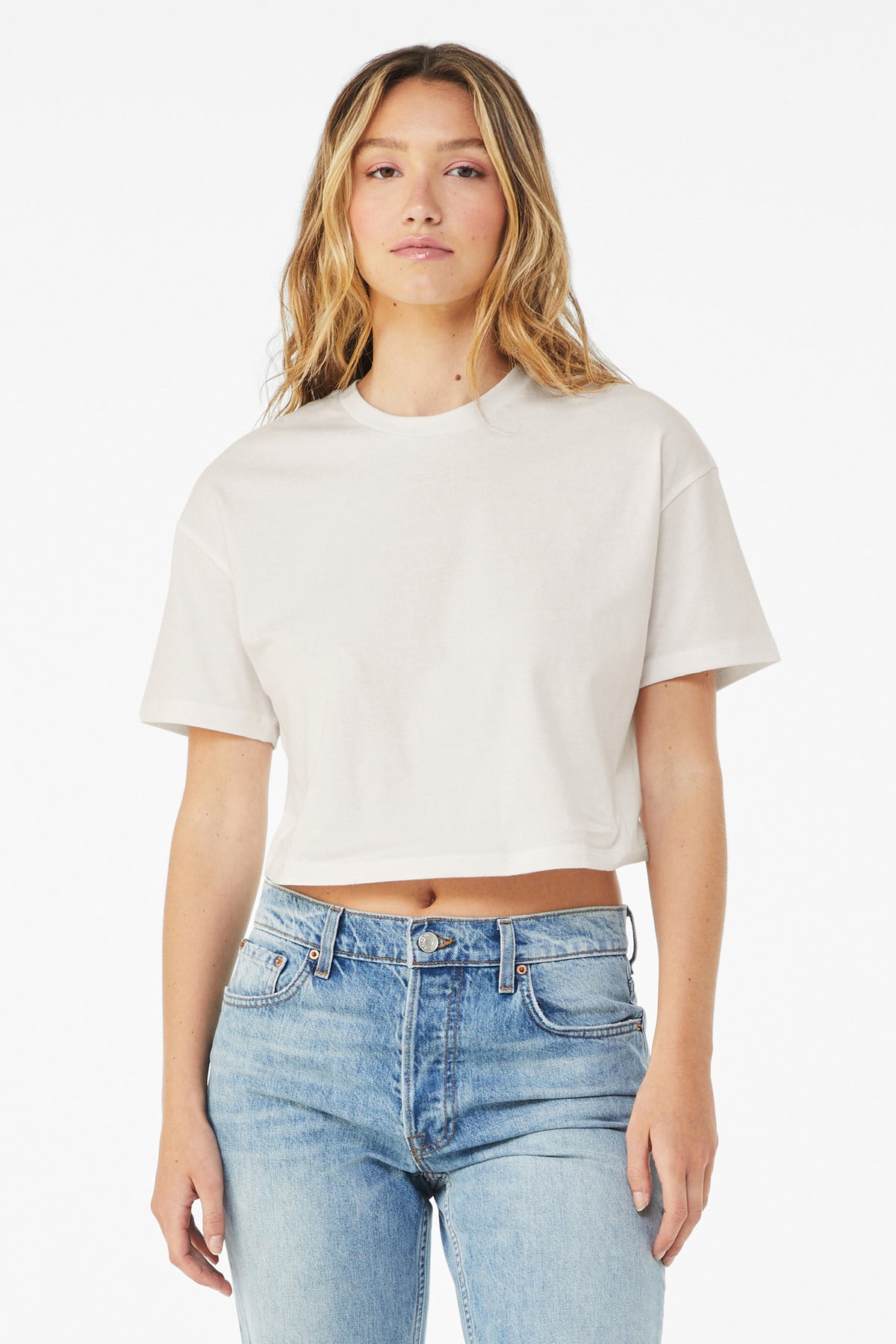 Custom Embroidery or DTF Print - BELLA+CANVAS ® Women's Jersey Crop Tee BC6482