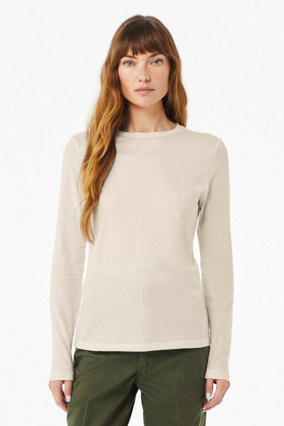 Custom Embroidery or DTF Print - BELLA+CANVAS ® Women's Jersey Long Sleeve Tee BC6500