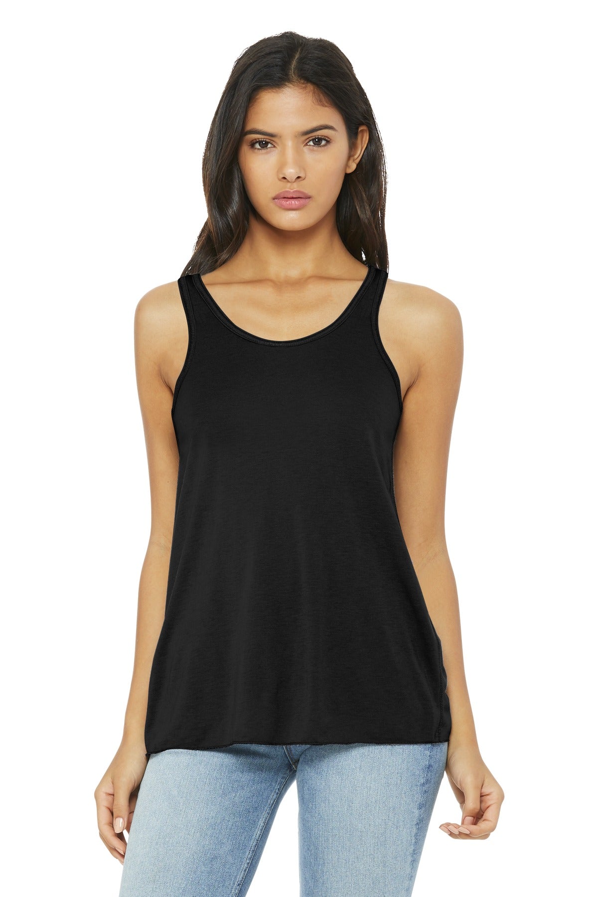 Custom Embroidery or DTF Print - BELLA+CANVAS ® Women's Flowy Racerback Tank. BC8800