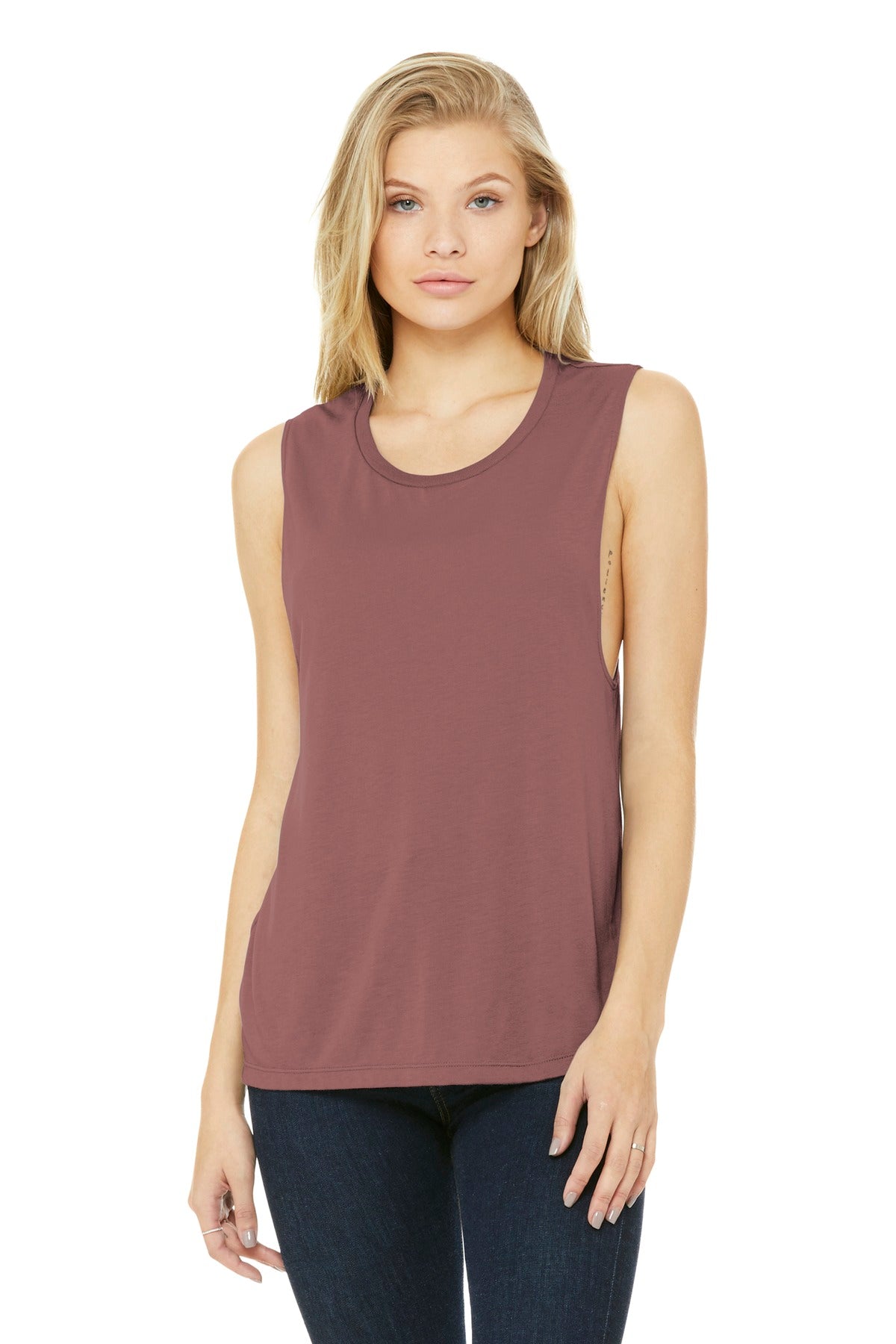 Custom Embroidery or DTF Print - BELLA+CANVAS ® Women's Flowy Scoop Muscle Tank. BC8803