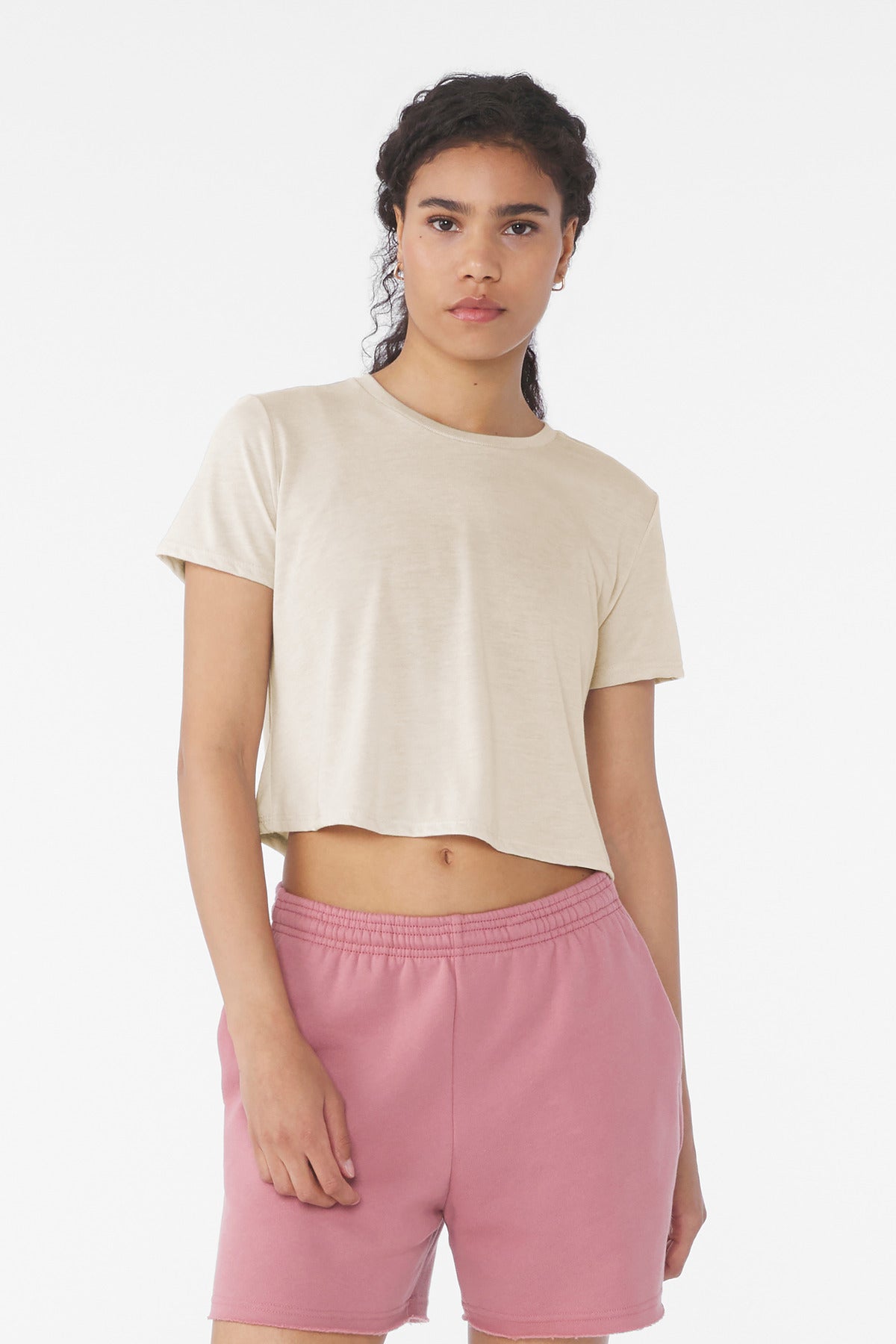 Custom Embroidery or DTF Print - BELLA+CANVAS ® Women's Flowy Cropped Tee BC8882