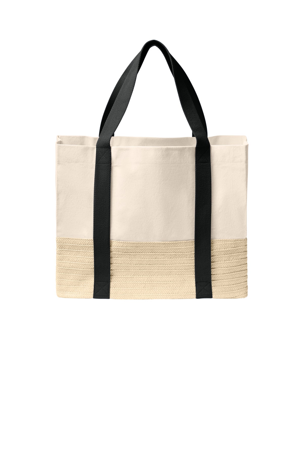 Custom Embroidery or DTF Print - Port Authority ® Straw Market Tote BG450