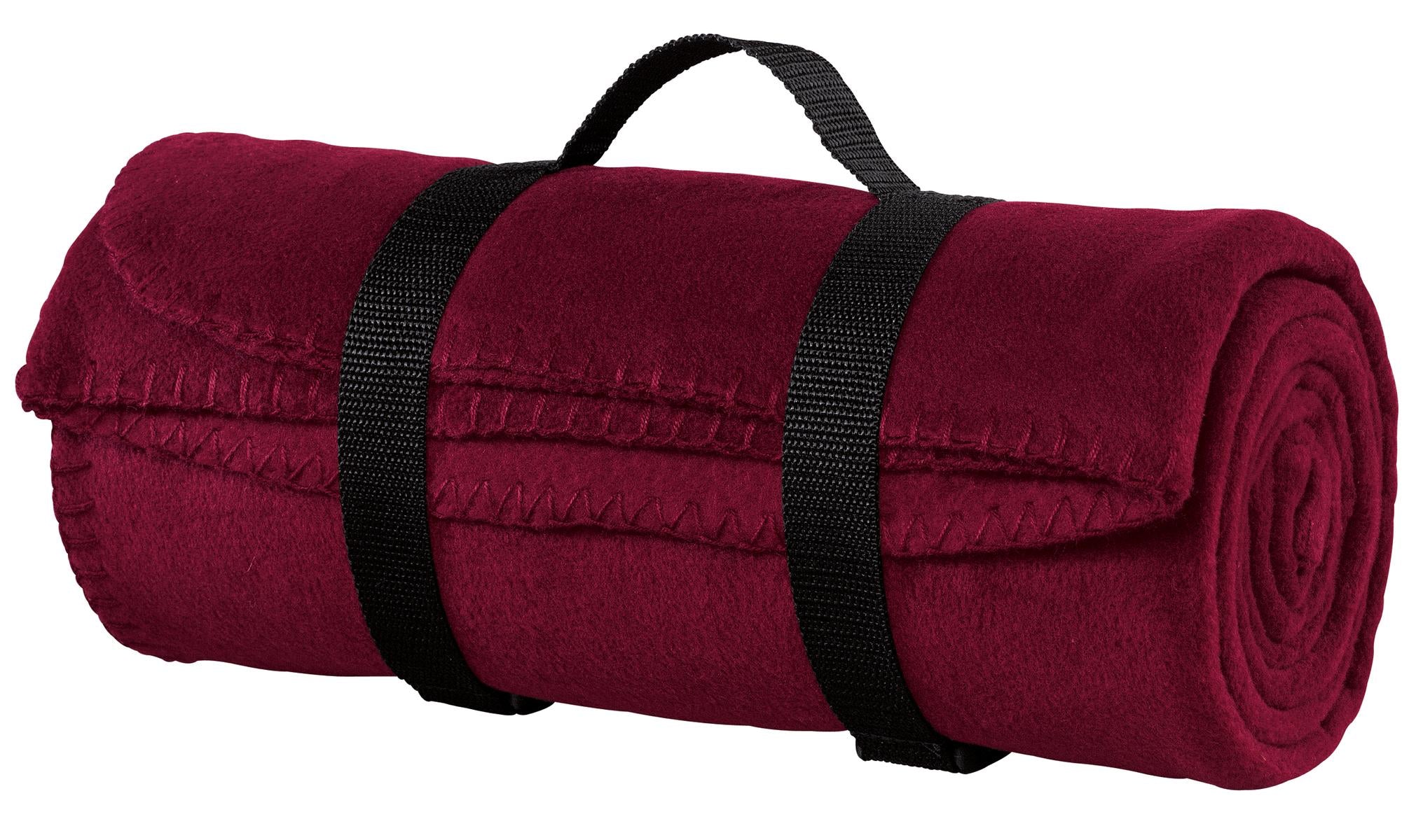 Custom Embroidery or DTF Print - Port Authority ® - Value Fleece Blanket with Strap. BP10