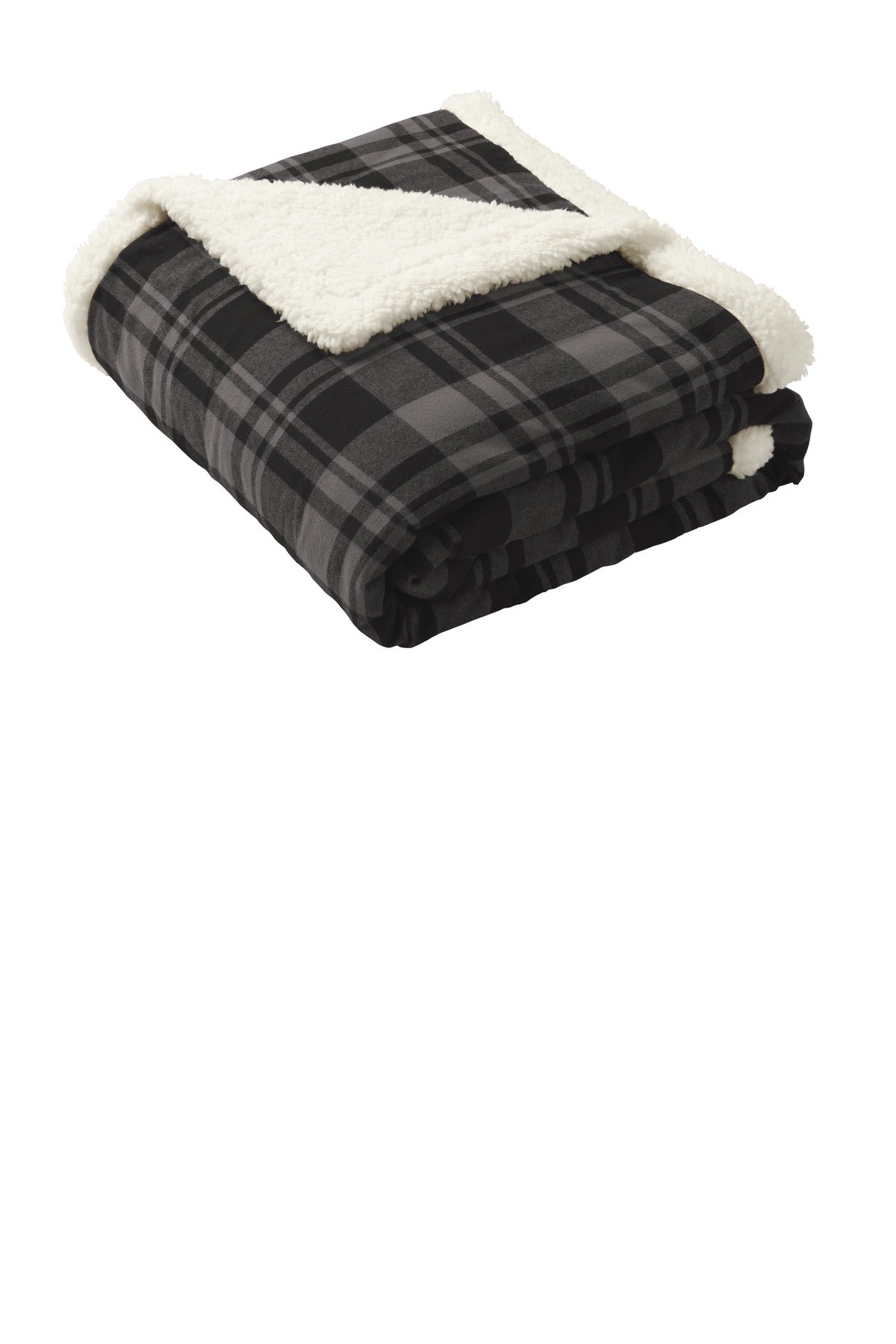 Custom Embroidery or DTF Print - Port Authority ® Flannel Sherpa Blanket. BP43