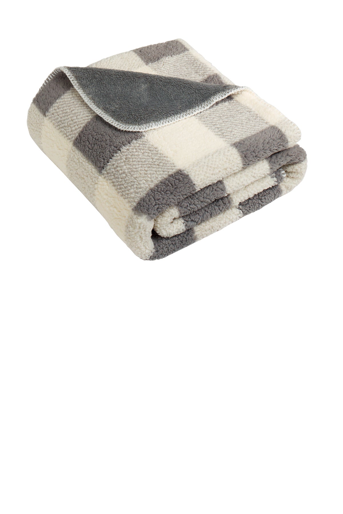 Custom Embroidery or DTF Print - Port Authority ® Double-Sided Sherpa/Plush Blanket BP48