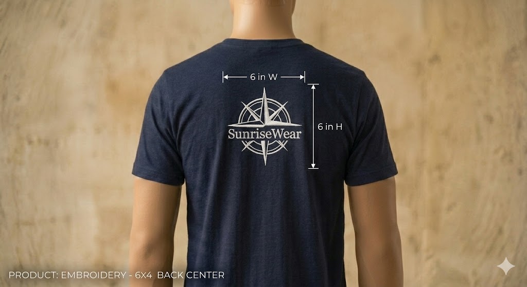 Back Center - 6in x 6in Embroidery