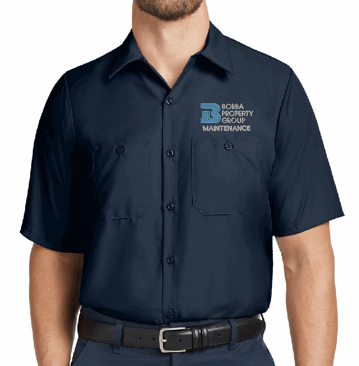 Borba Property Group - MAINTENANCE - Red Kap® Short Sleeve Industrial Work Shirt SP24