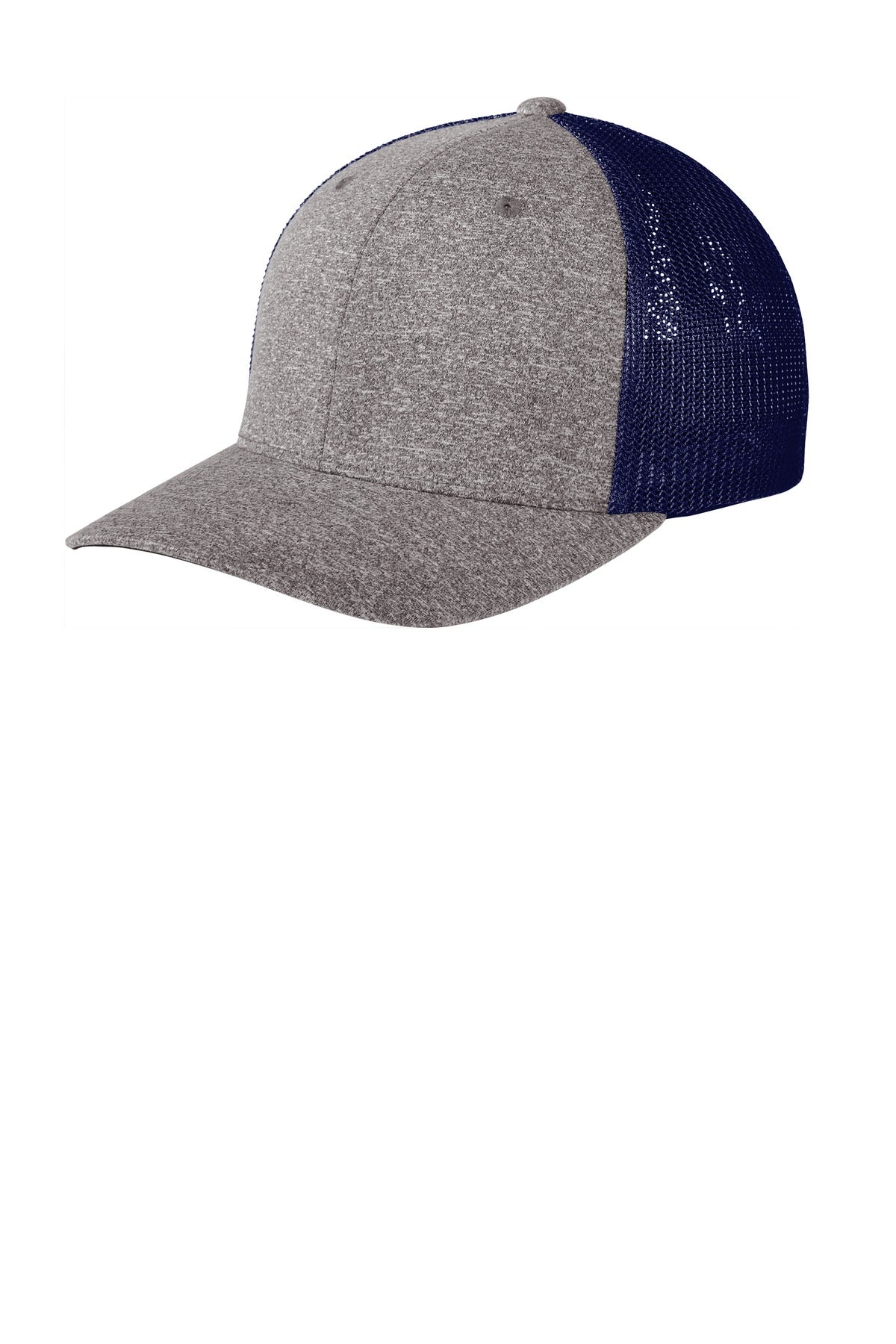 Custom Embroidery or DTF Print - Port Authority ® Flexfit ® Melange Mesh Back Trucker Cap C302
