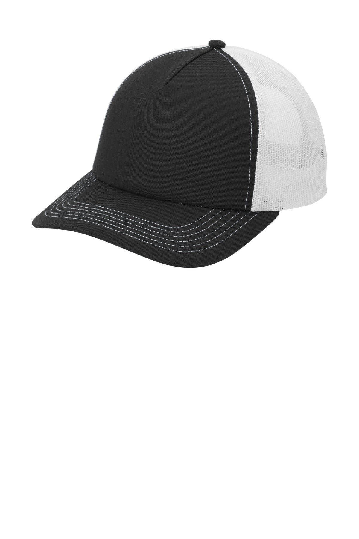 Custom Embroidery or DTF Print - Port Authority ® Low-Profile Snapback 5-Panel Trucker Cap C405LP