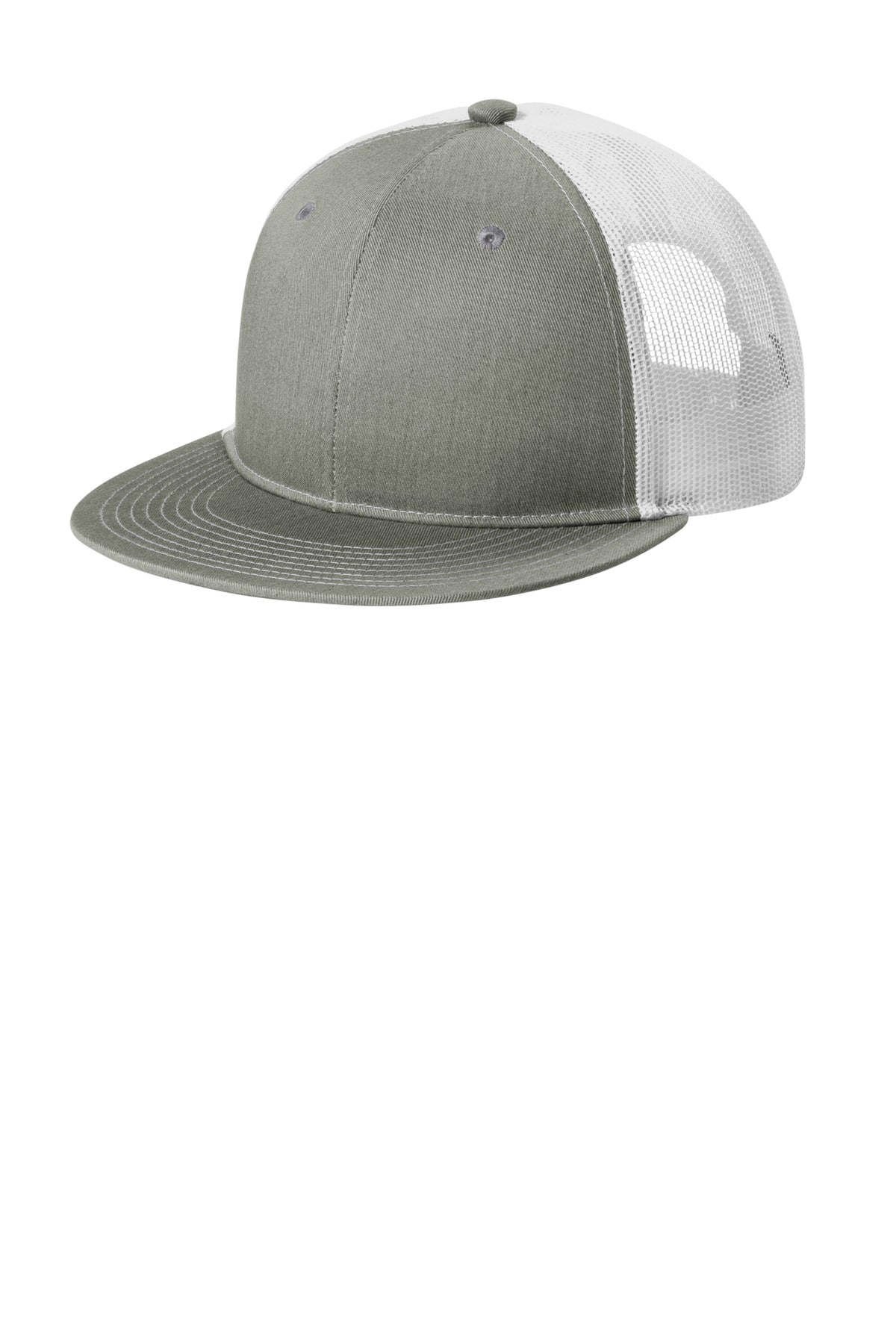 Custom Embroidery or DTF Print - Port Authority ® Snapback Flat Bill Trucker Cap C407