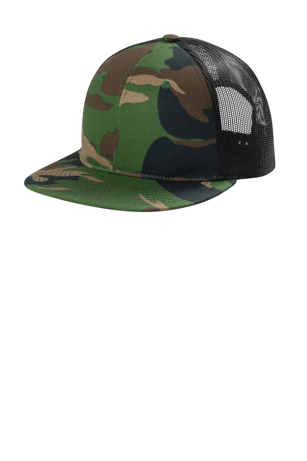 Custom Embroidery or DTF Print - Port Authority ® Snapback Flat Bill Trucker Cap C407
