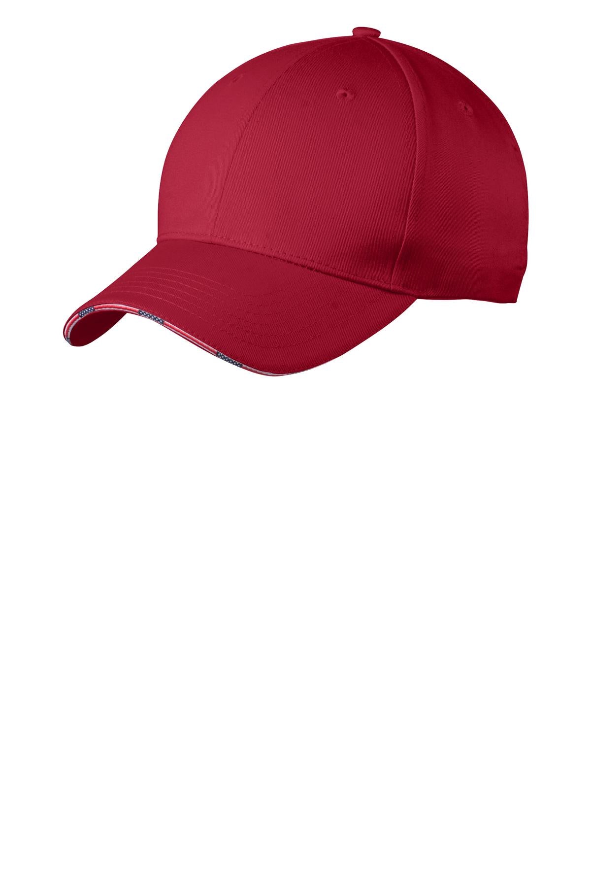 Custom Embroidery or DTF Print - Port Authority ® Americana Flag Sandwich Cap. C829