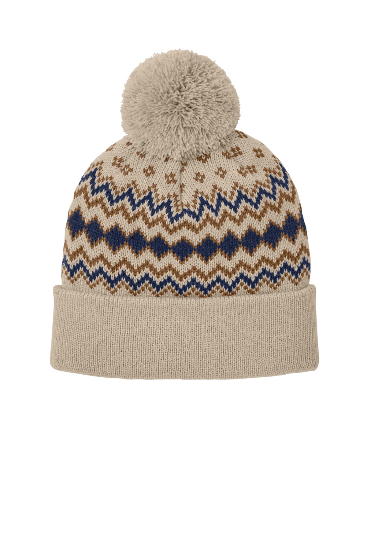 Custom Embroidery or DTF Print - Port Authority ® Alpine Pom Beanie C991