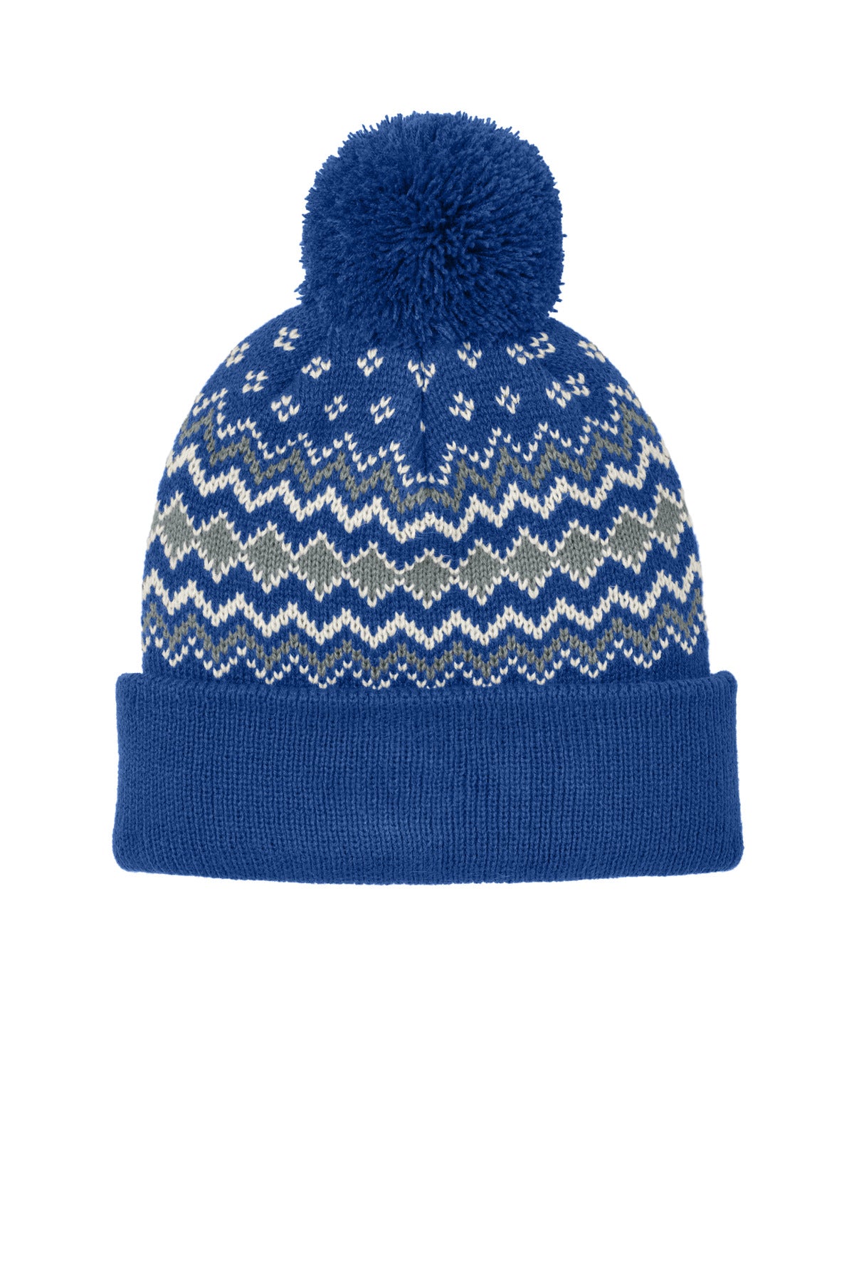 Custom Embroidery or DTF Print - Port Authority ® Alpine Pom Beanie C991