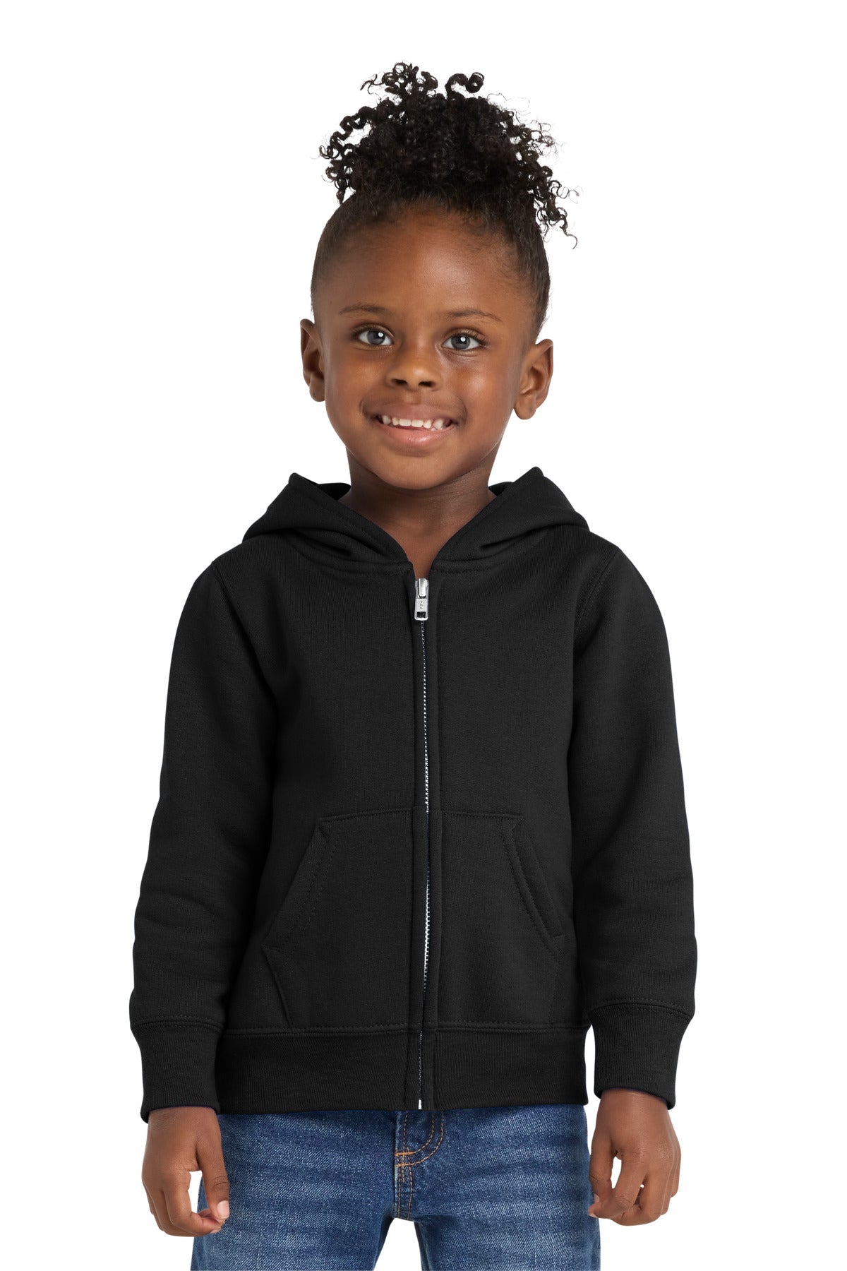 Custom Embroidery or DTF Print - Port & Co ® Toddler Core Fleece Full-Zip Hooded Sweatshirt. CAR78TZH