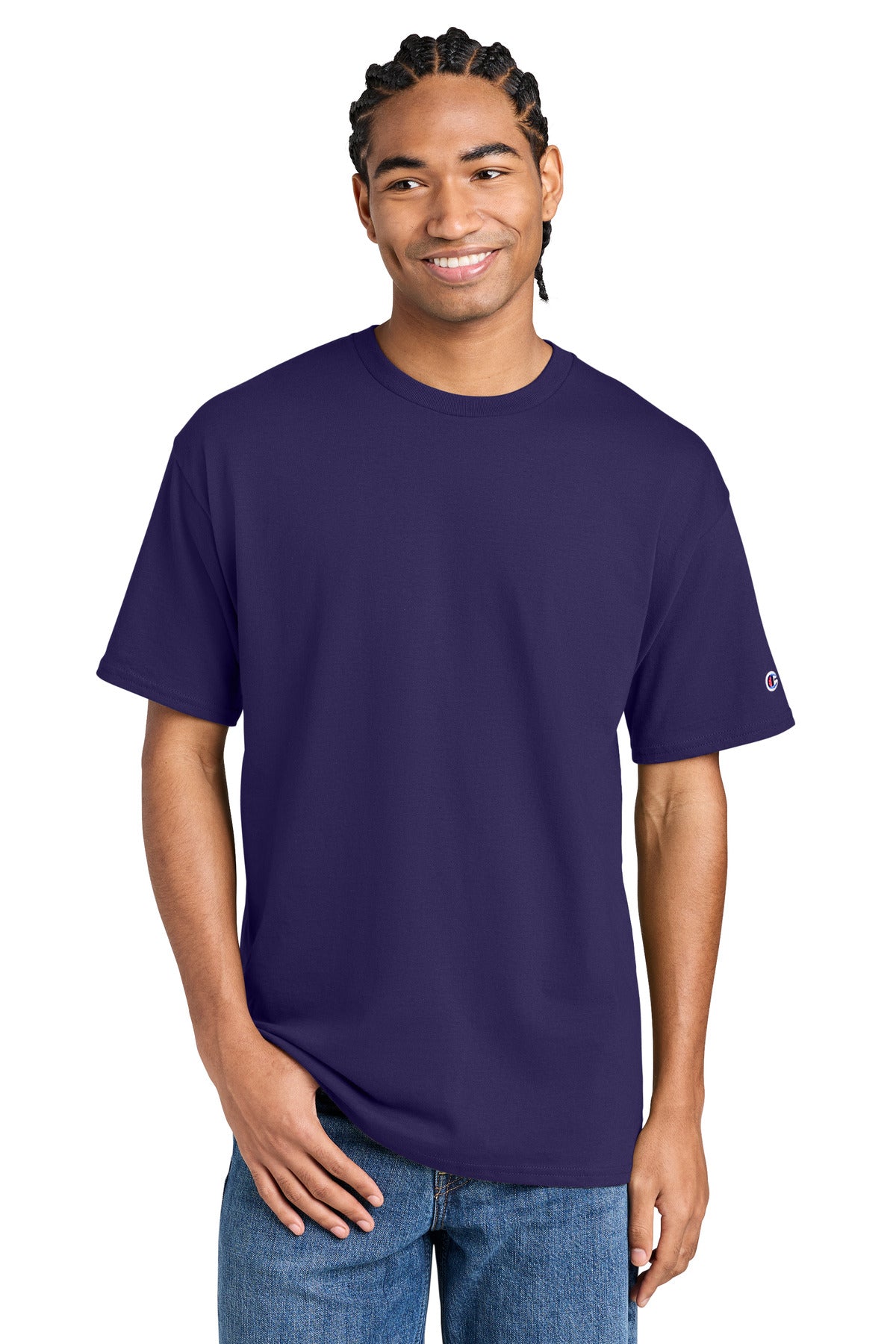 Custom Embroidery or DTF Print - Champion ® Jersey Short Sleeve Tee CH1000