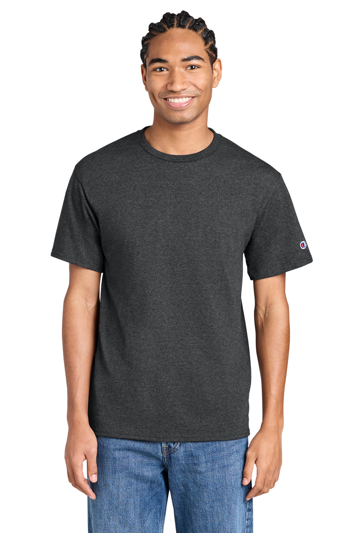 Custom Embroidery or DTF Print - Champion ® Jersey Short Sleeve Tee CH1000