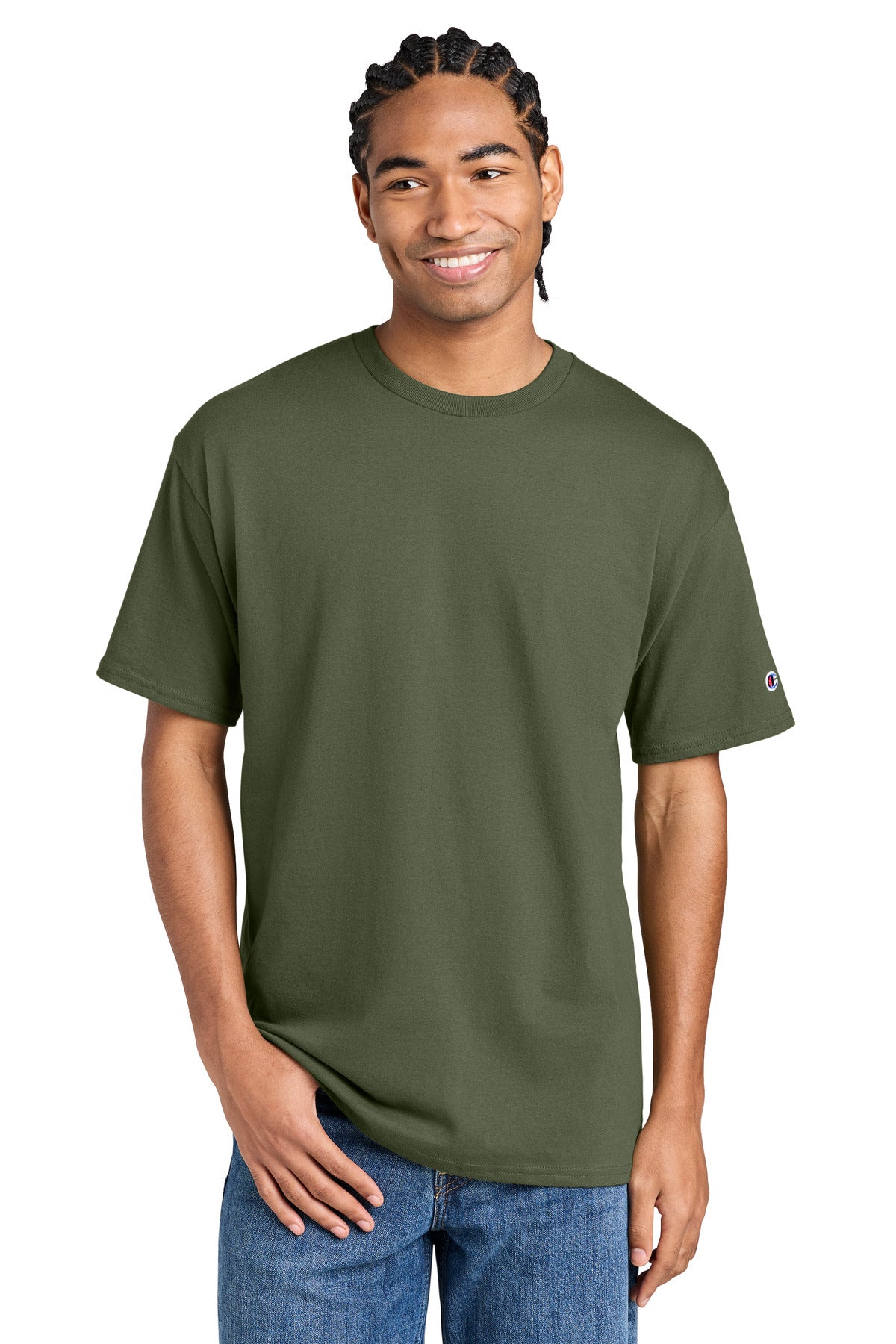 Custom Embroidery or DTF Print - Champion ® Jersey Short Sleeve Tee CH1000